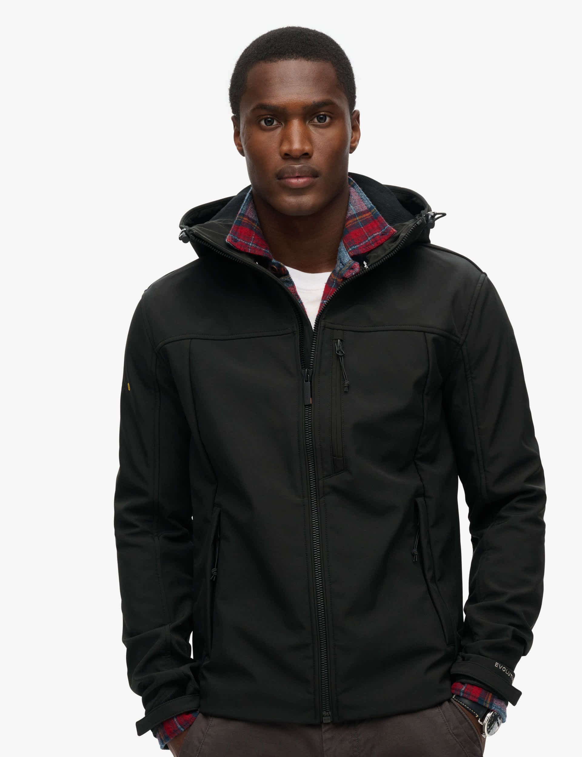 Superdry Men's Hooded Utility Jacket - Black, Black,Orange,Navy