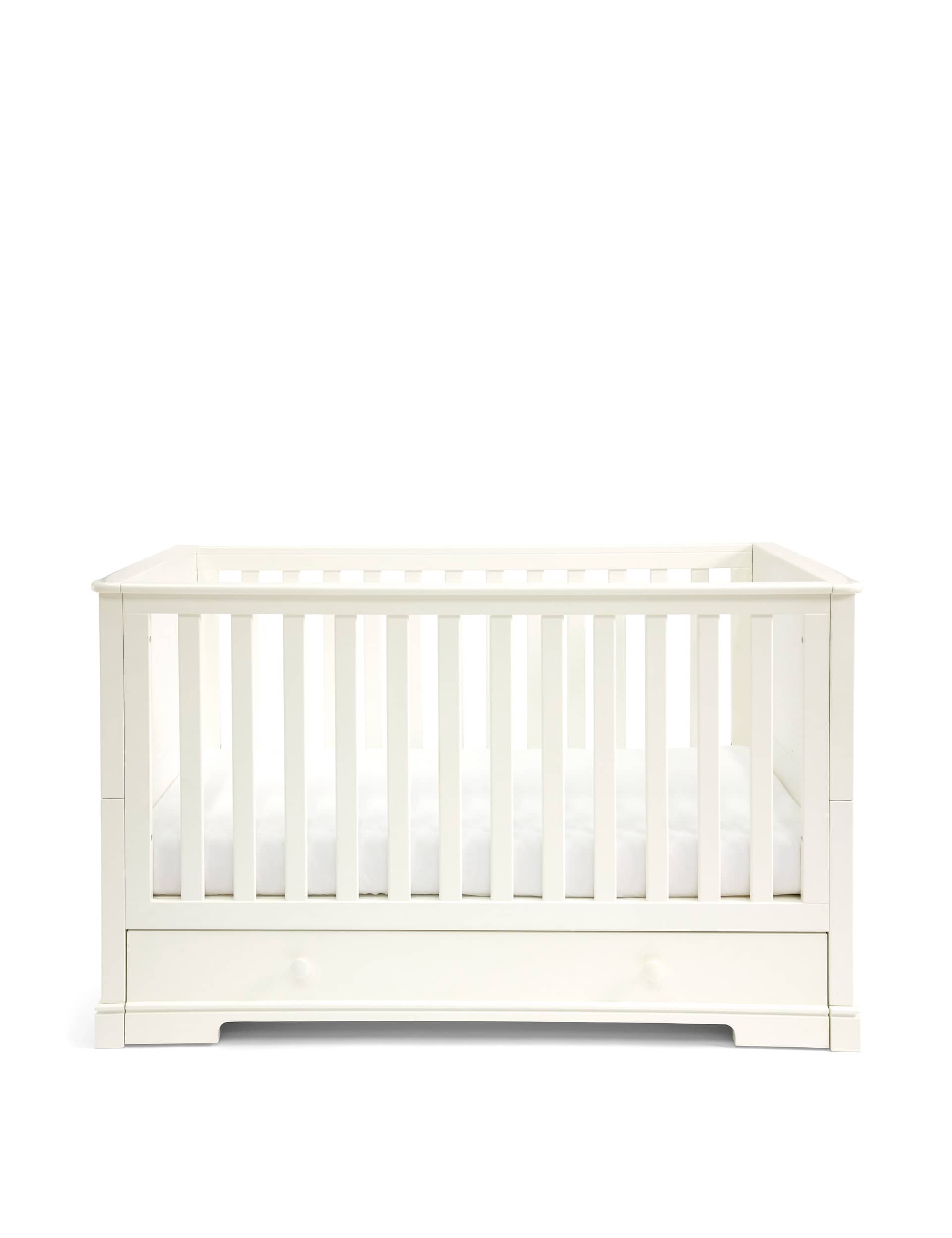 Mamas & Papas Oxford Cotbed - White, White