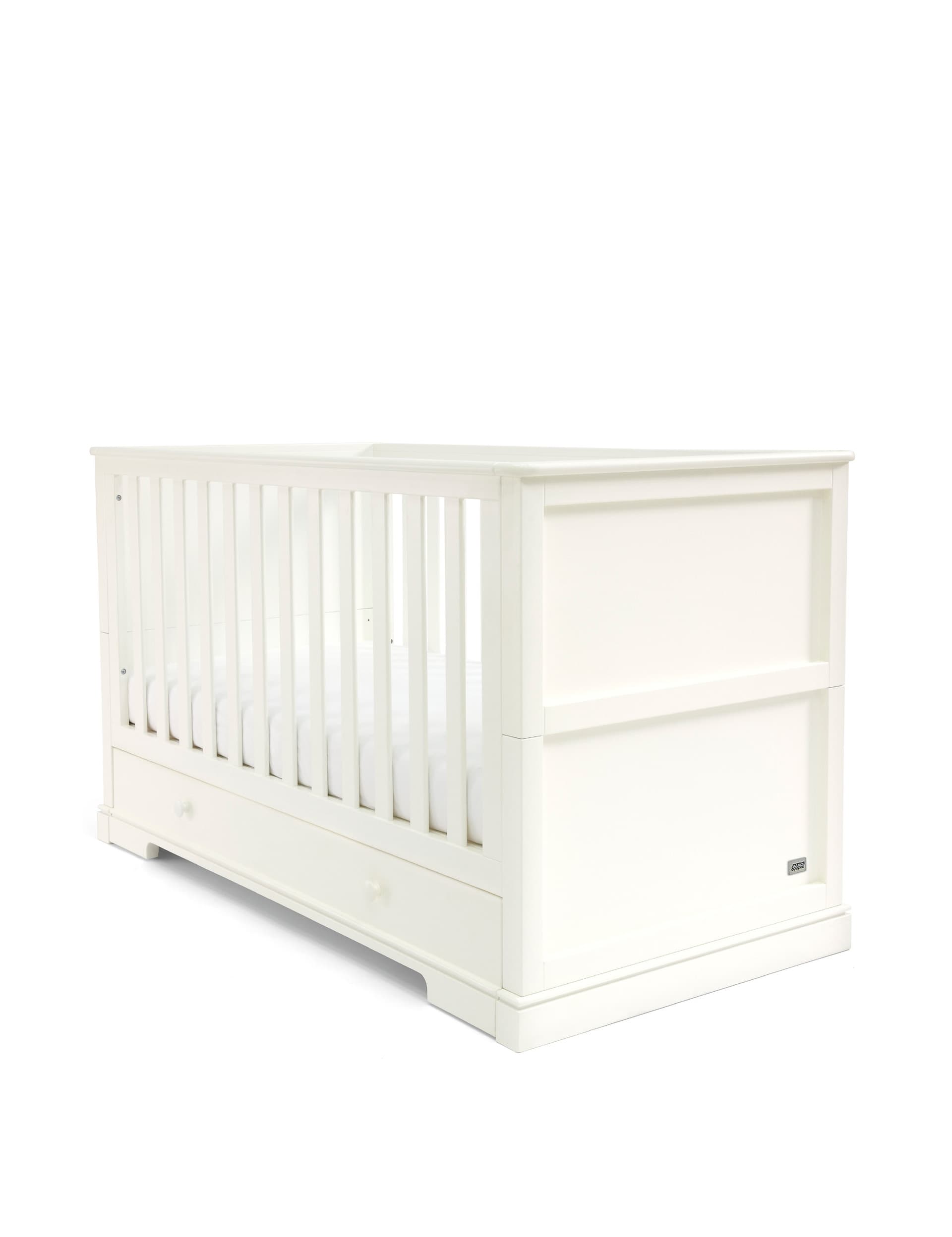 Mamas & Papas Oxford Cotbed - White, White