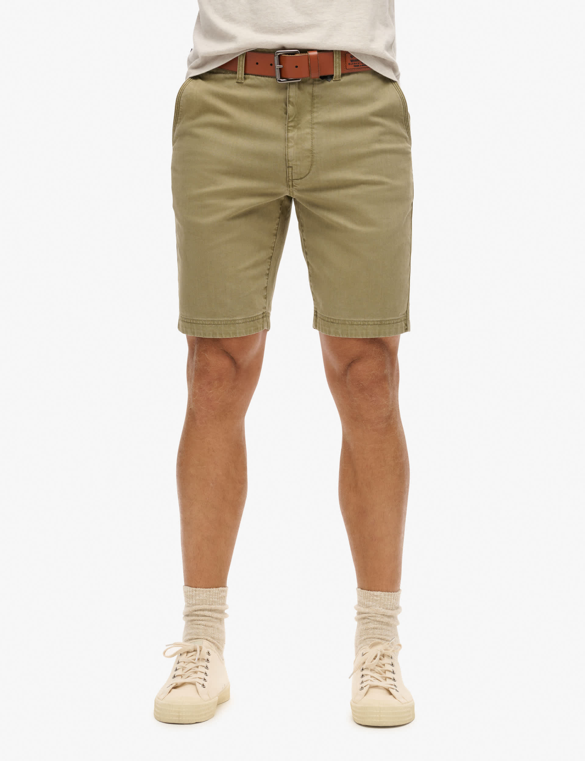 Superdry Men's Cotton Rich Chino Shorts - 32REG - Green, Orange,Blue,Green,Beige,Dark Grey