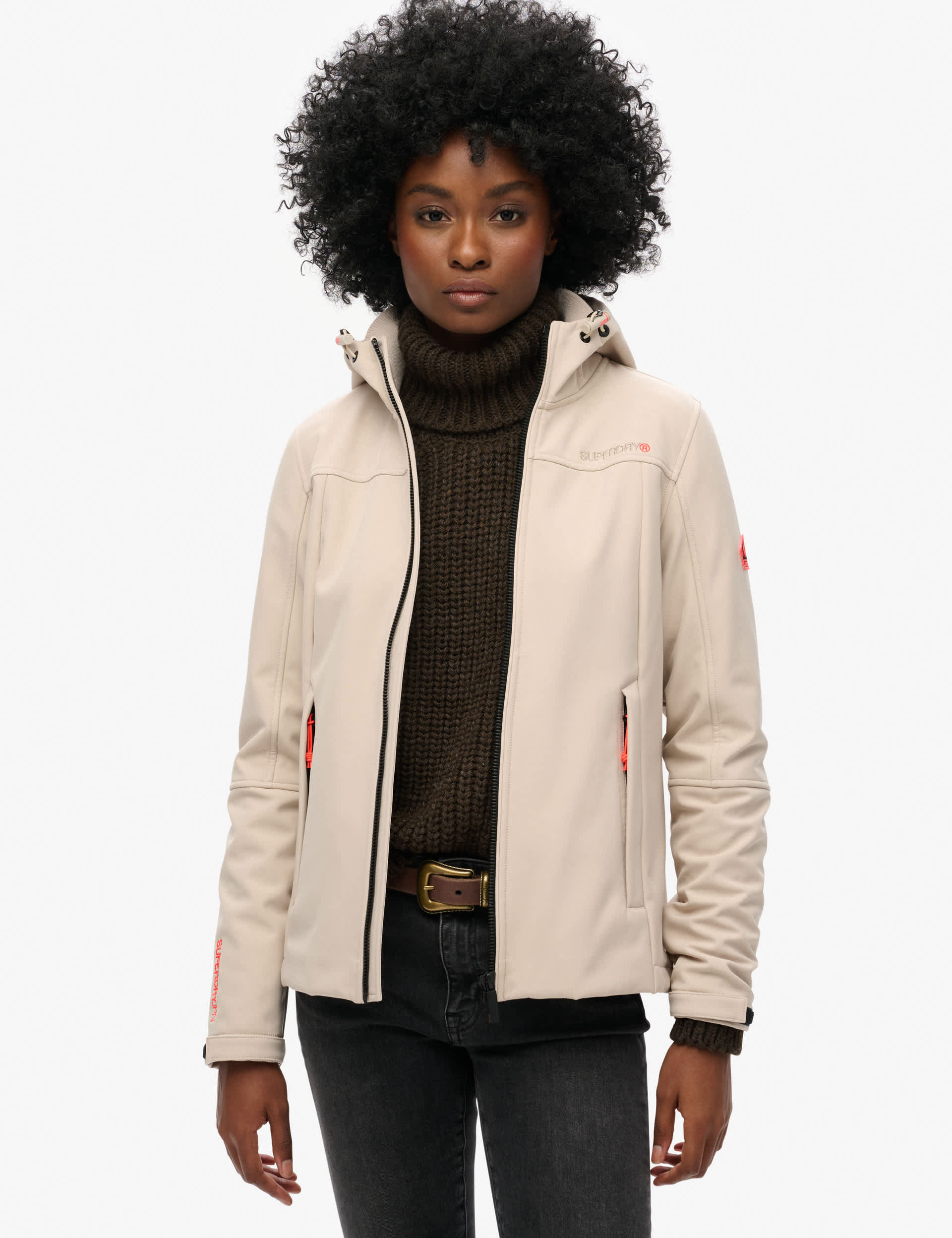 Superdry Women's Hooded Trekker Jacket - 10 - Beige, Beige