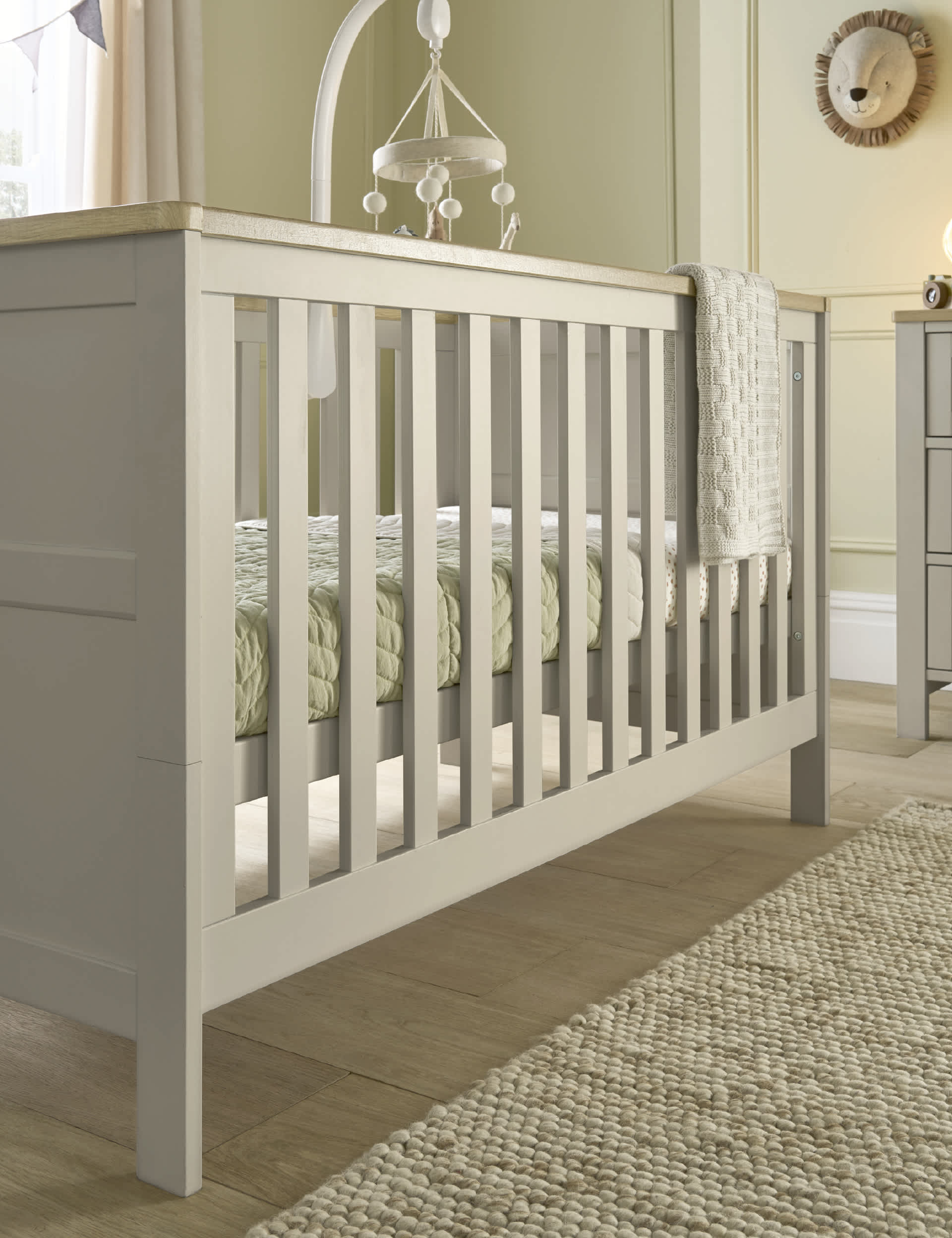 Mamas & Papas Wedmore Adjustable Cotbed - Grey, Grey