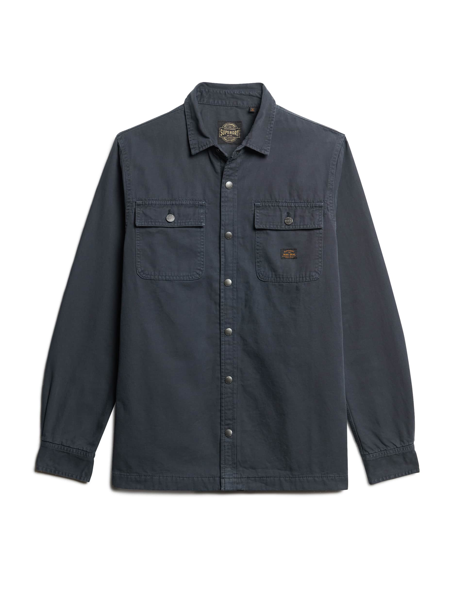 Superdry Men's Cotton Utility Overshirt - Navy, Navy