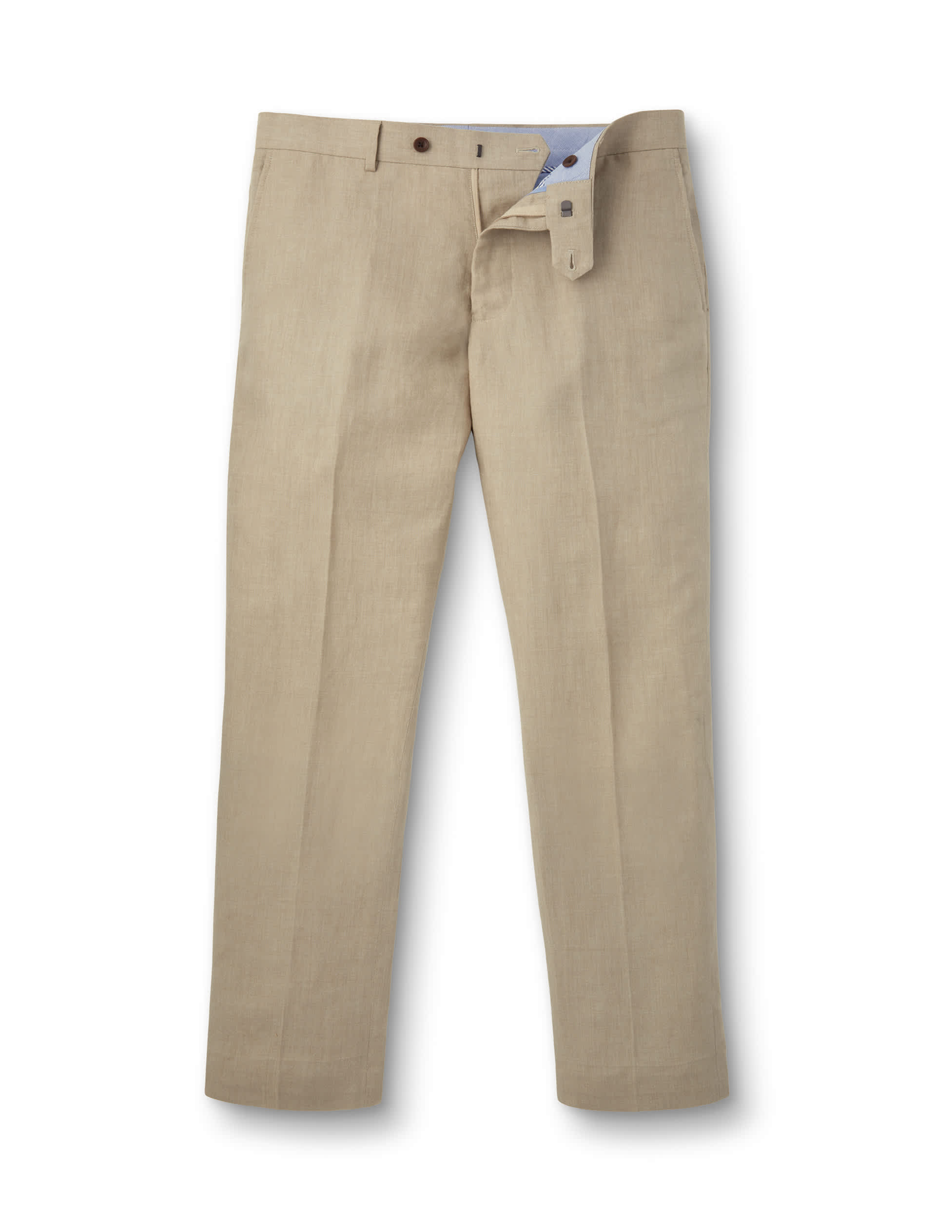 Charles Tyrwhitt Men's Slim Fit Pure Linen Trousers - 3834 - Taupe, Taupe