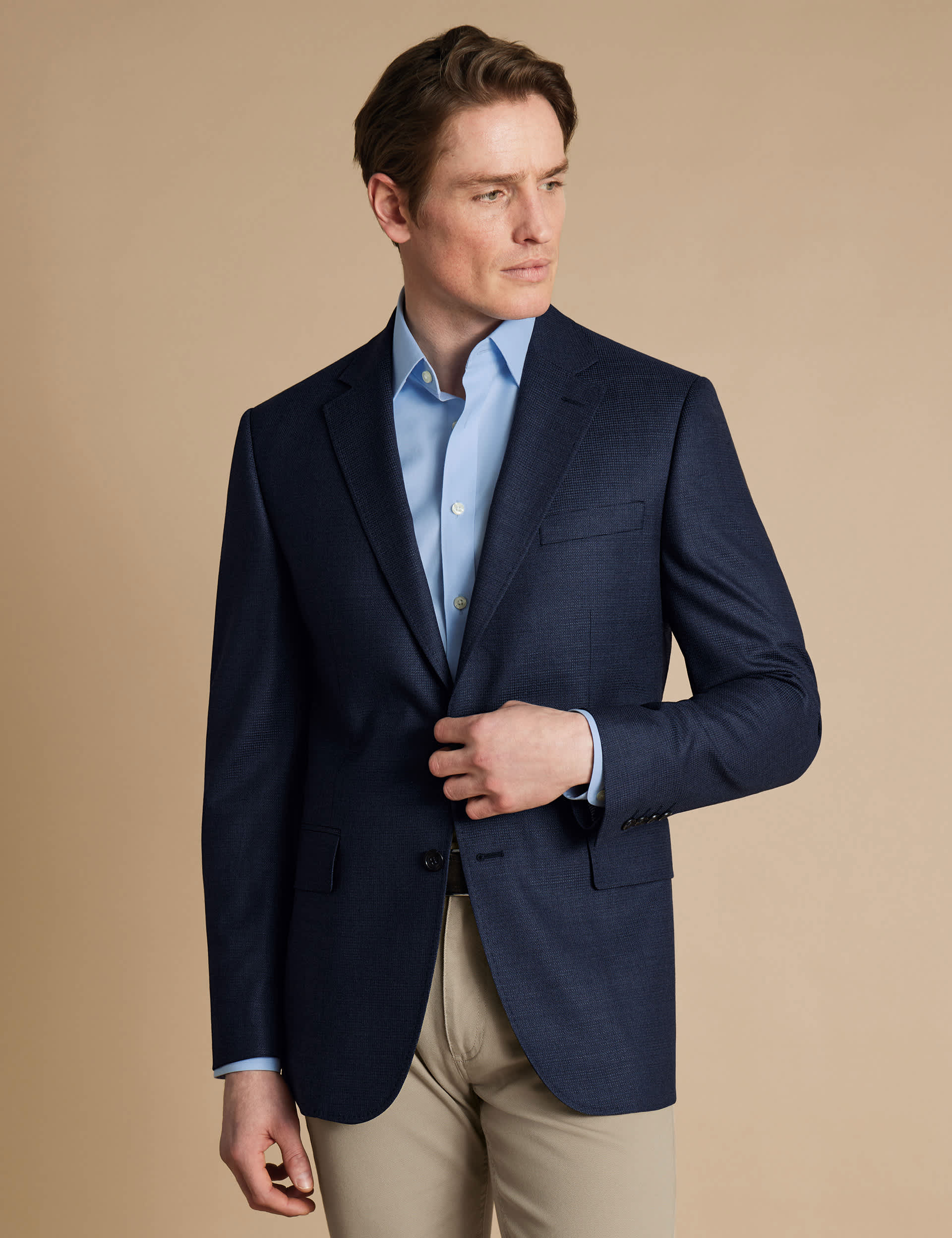 Charles Tyrwhitt Men's Slim Fit Pure Wool Blazer