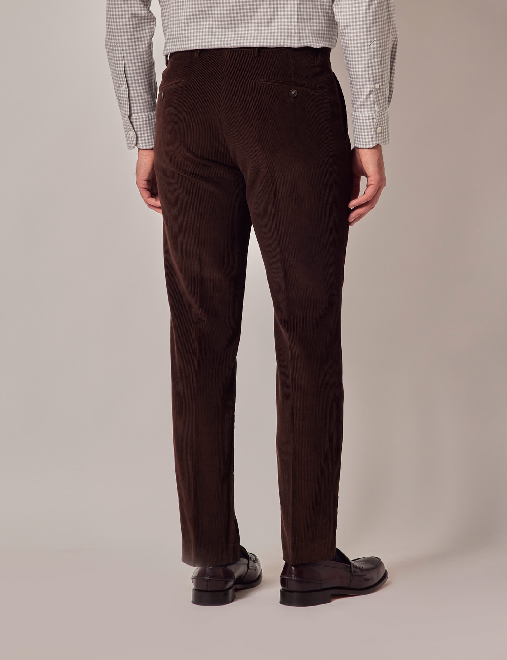 Hawes & Curtis Men's Regular Fit Corduroy Chinos - 34/31 - Dark Brown, Beige,Dark Brown,Navy