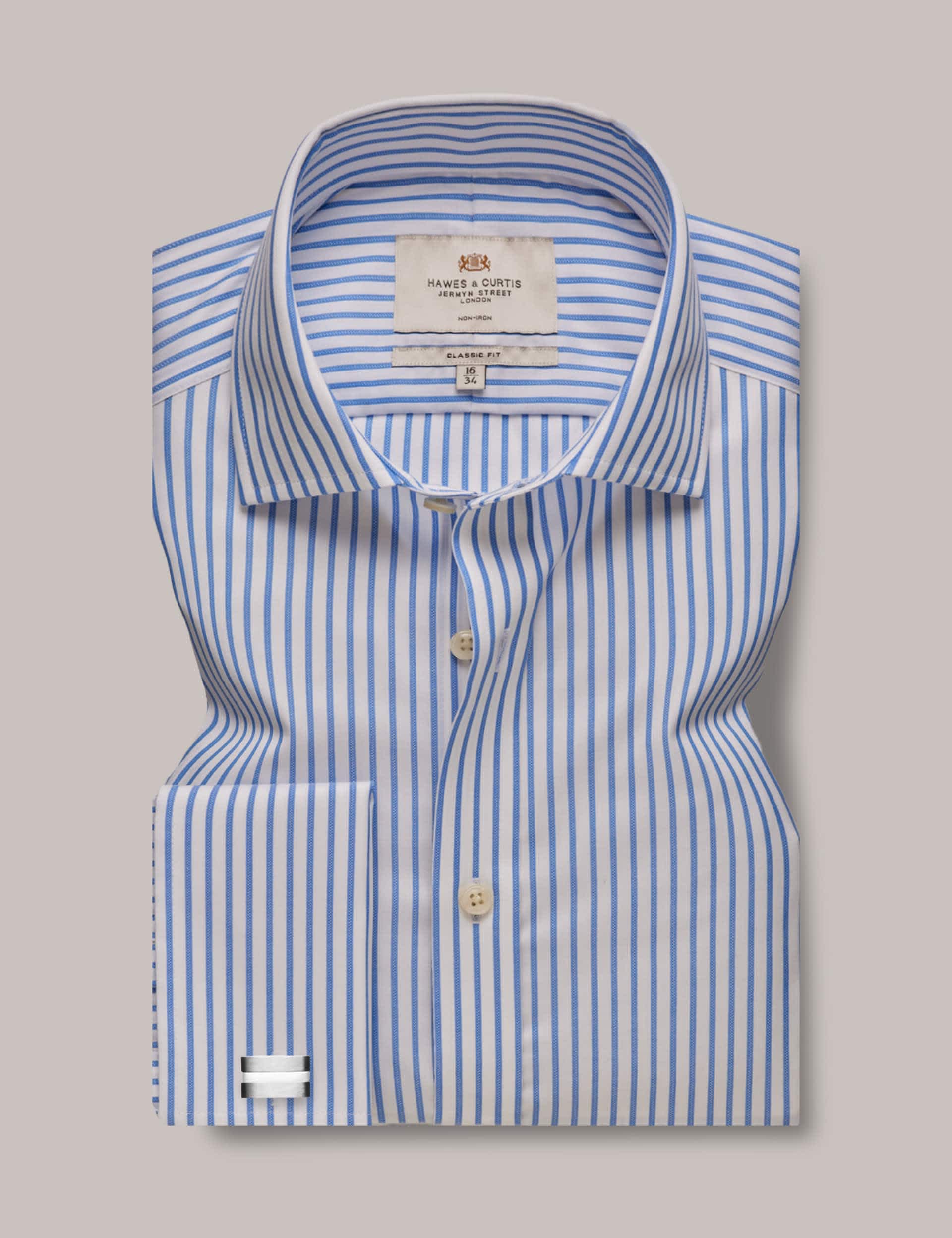 Hawes & Curtis Men's Regular Fit Easy Iron Pure Cotton Shirt