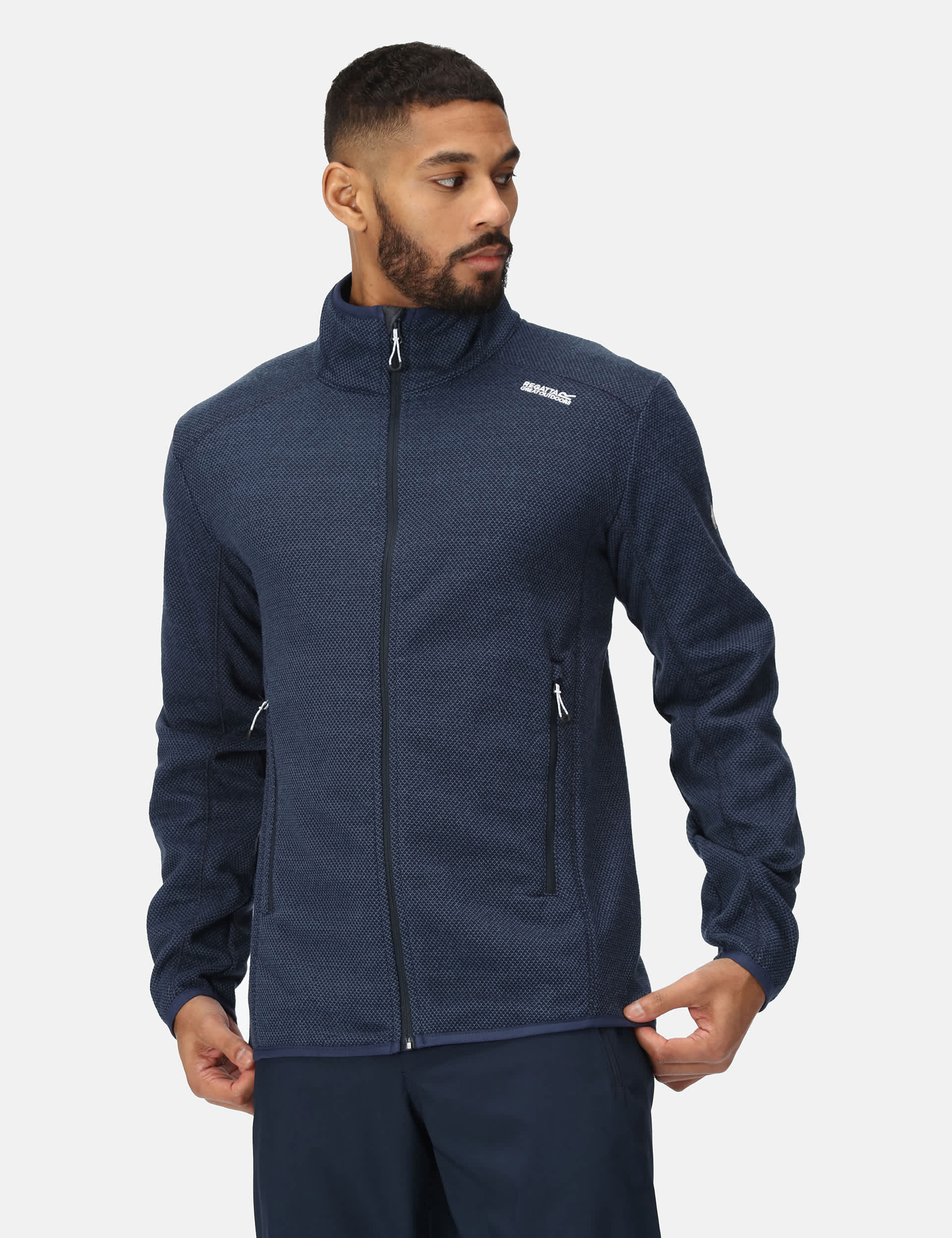 Regatta Men's Torrens Zip Up Fleece Jacket - XL - Blue, Black,Blue