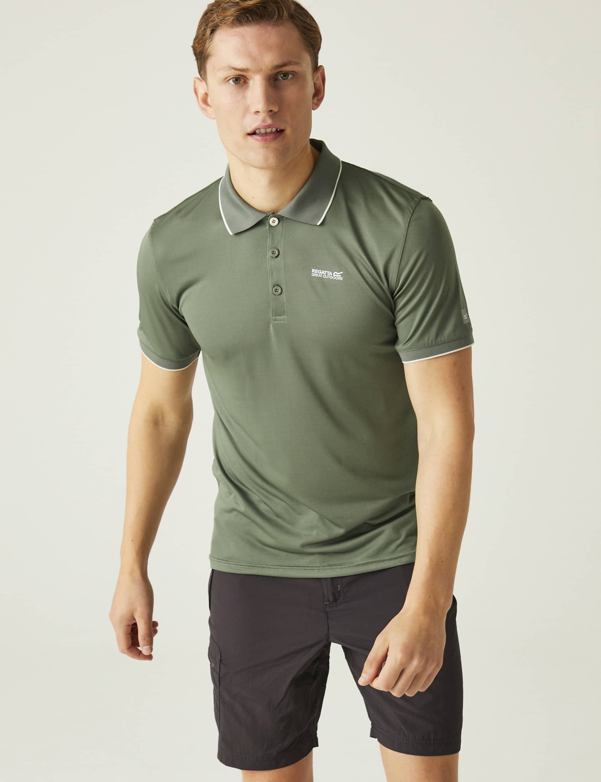 Regatta Men's Remex II Tipped Collar Polo Shirt - Green, Green