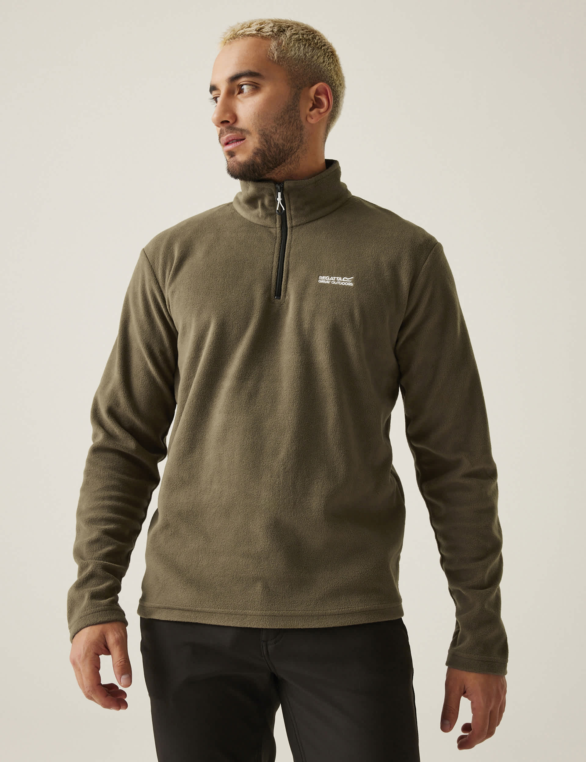 Regatta Men's Thompson Half Zip Fleece - XXXL - Khaki, Khaki