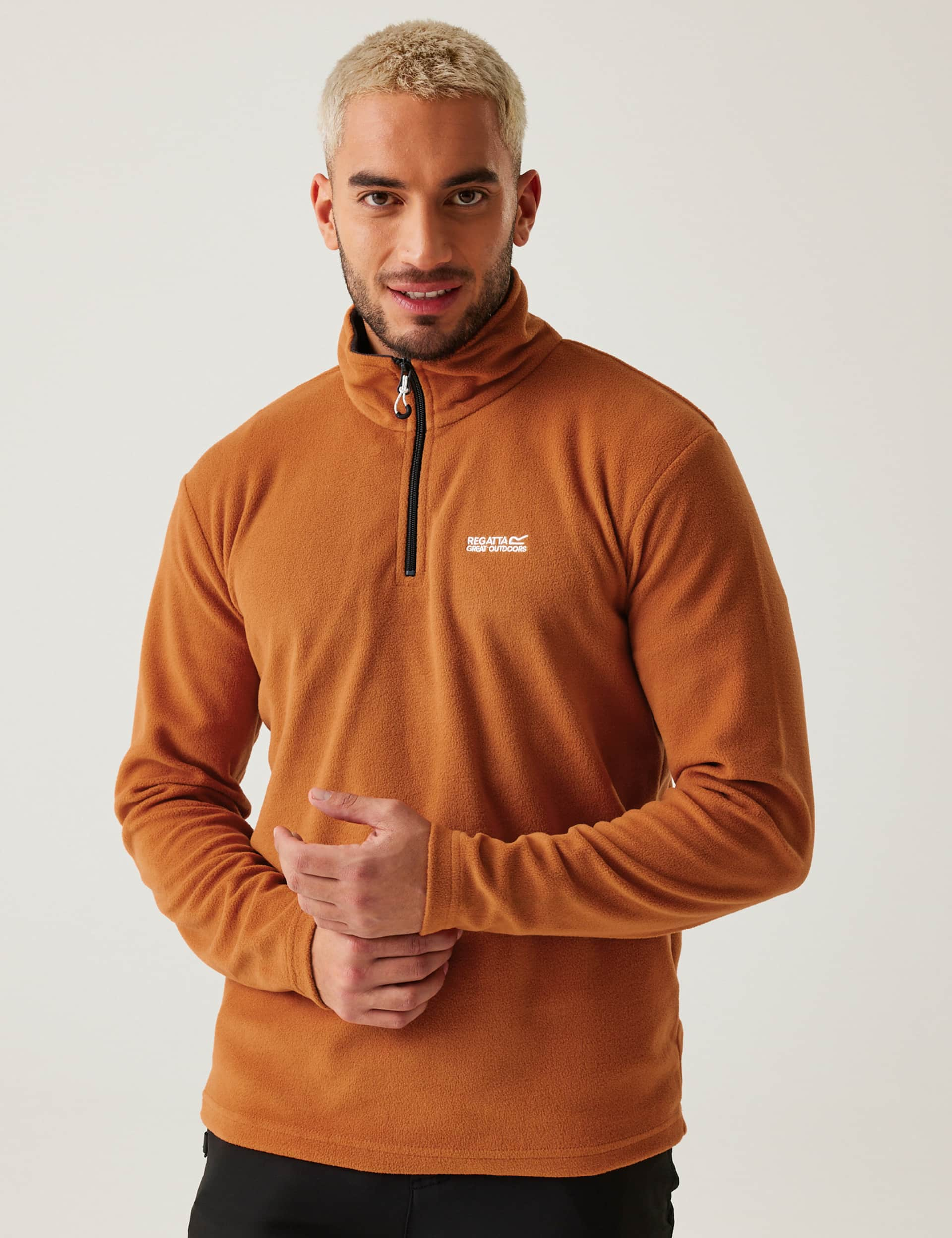 Regatta Men's Thompson Half Zip Fleece - XXXL - Orange, Orange