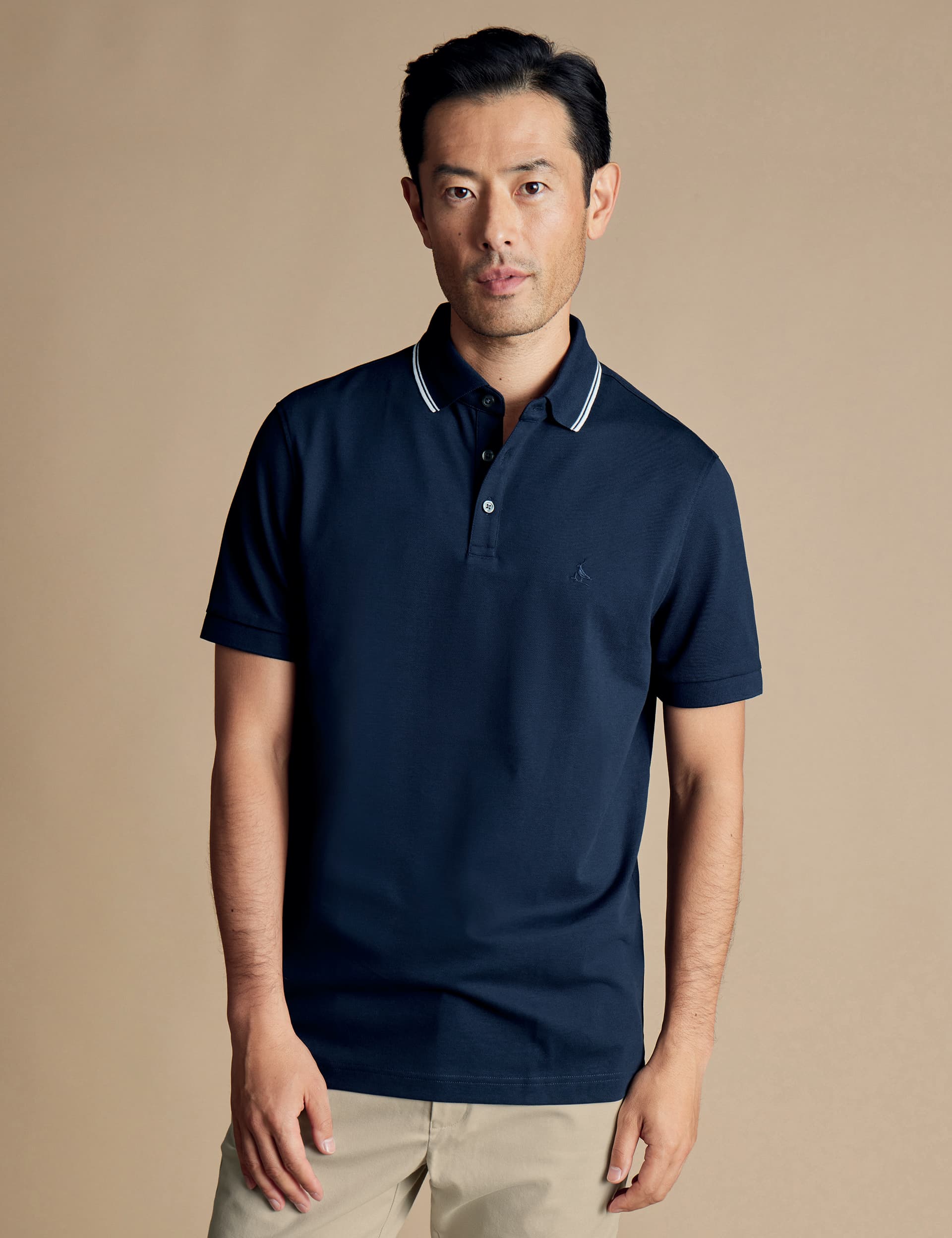 Charles Tyrwhitt Men's Cotton Rich Pique Polo Shirt
