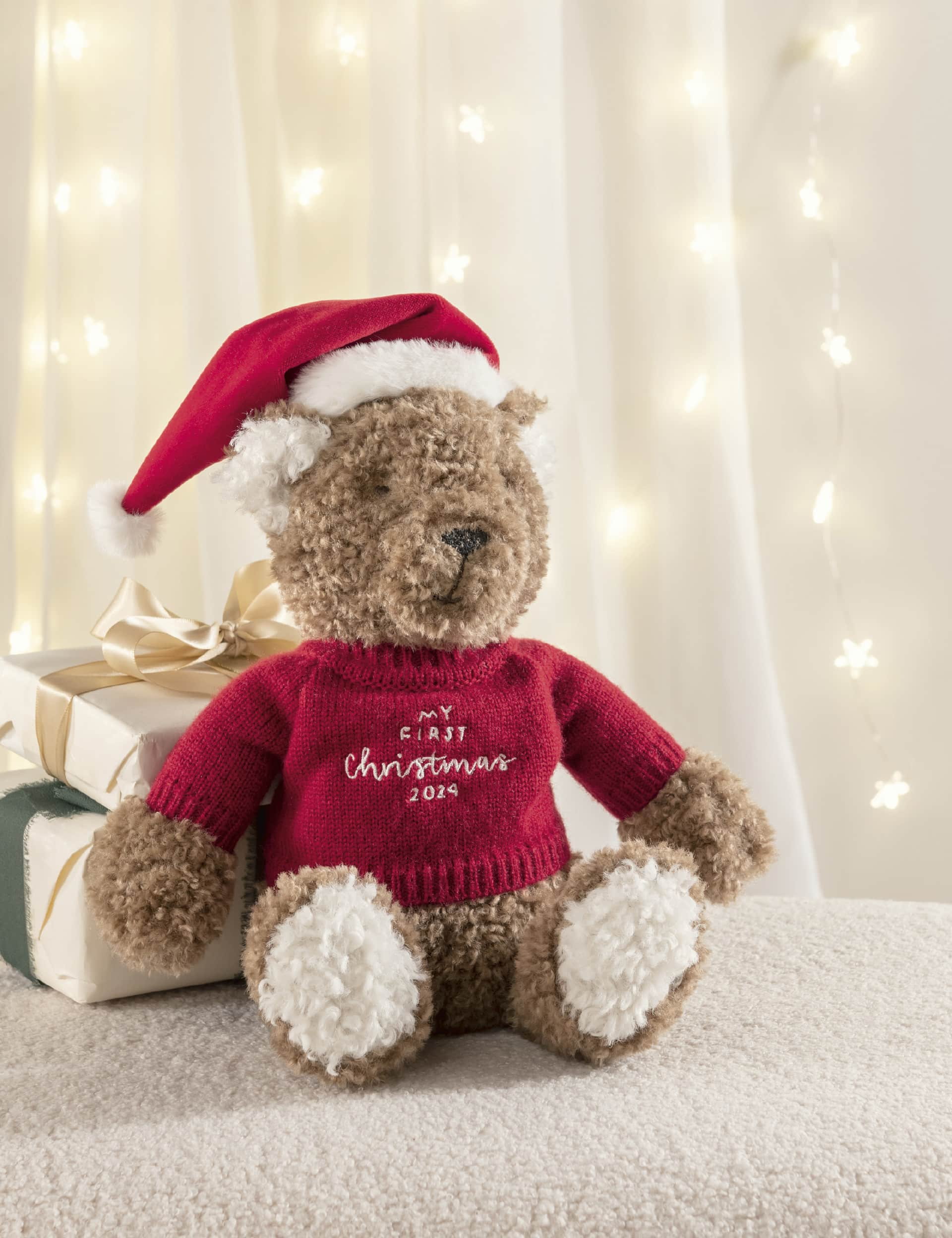 Mamas & Papas My First Christmas Bear Soft Toy (0+ Mths) - Neutral, Neutral