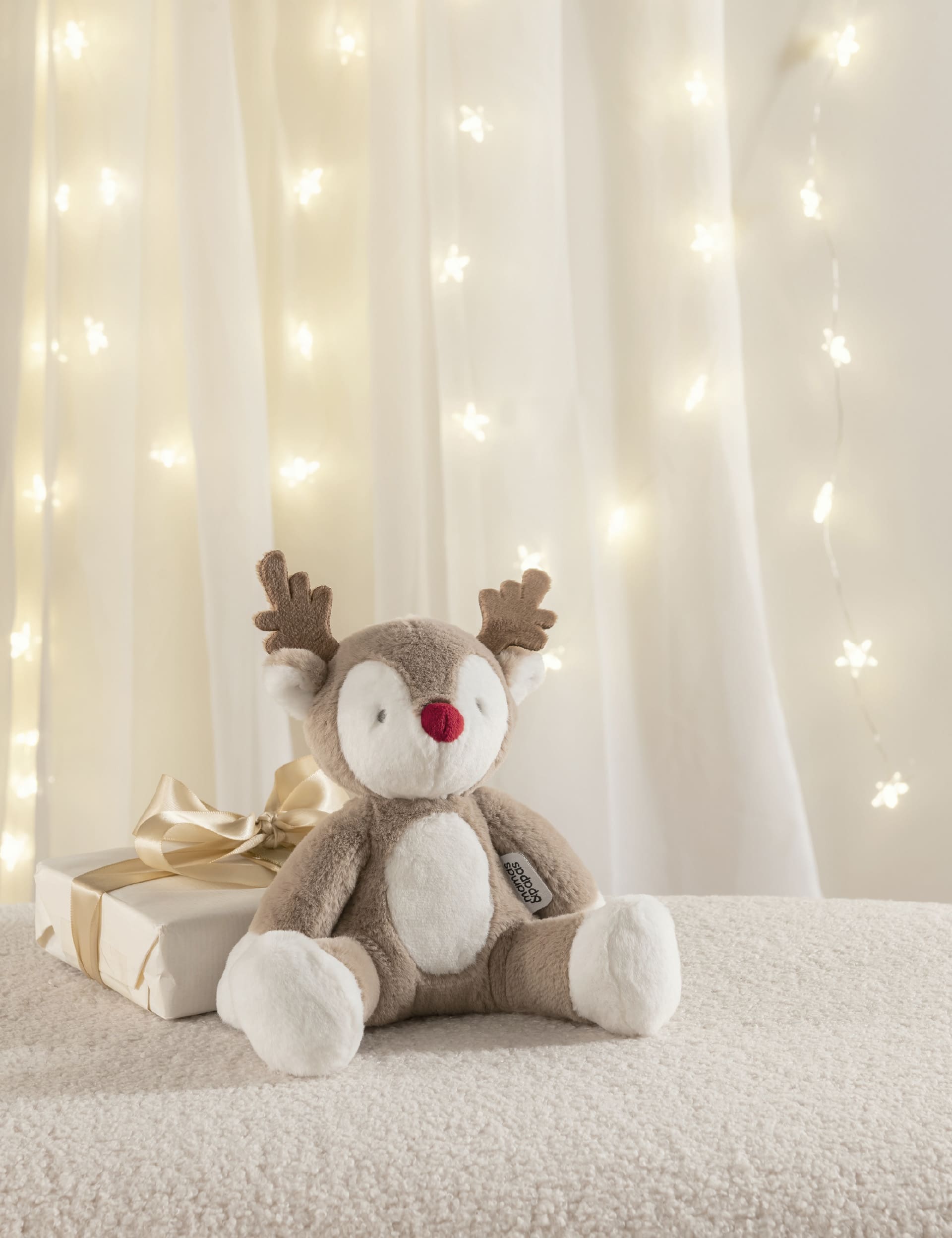 Mamas & Papas Reindeer Beanie Soft Toy (0+ Mths) - Neutral, Neutral