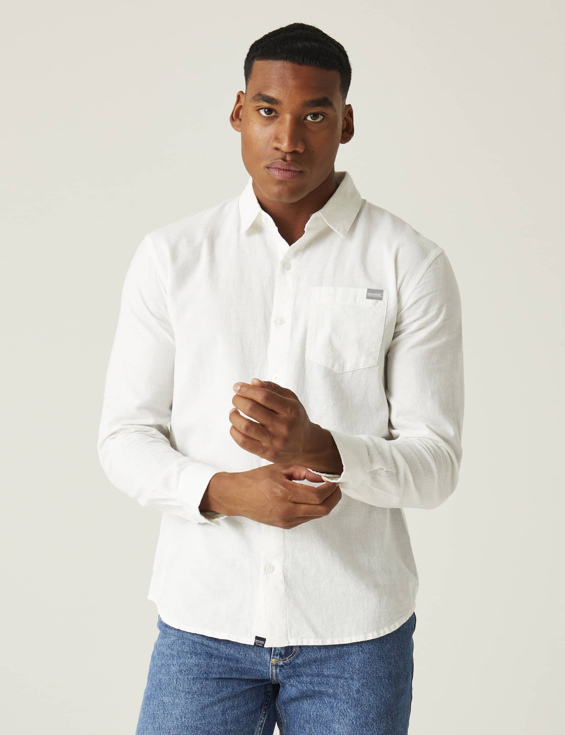 Regatta Men's Babbinswood Cotton Linen Blend Shirt