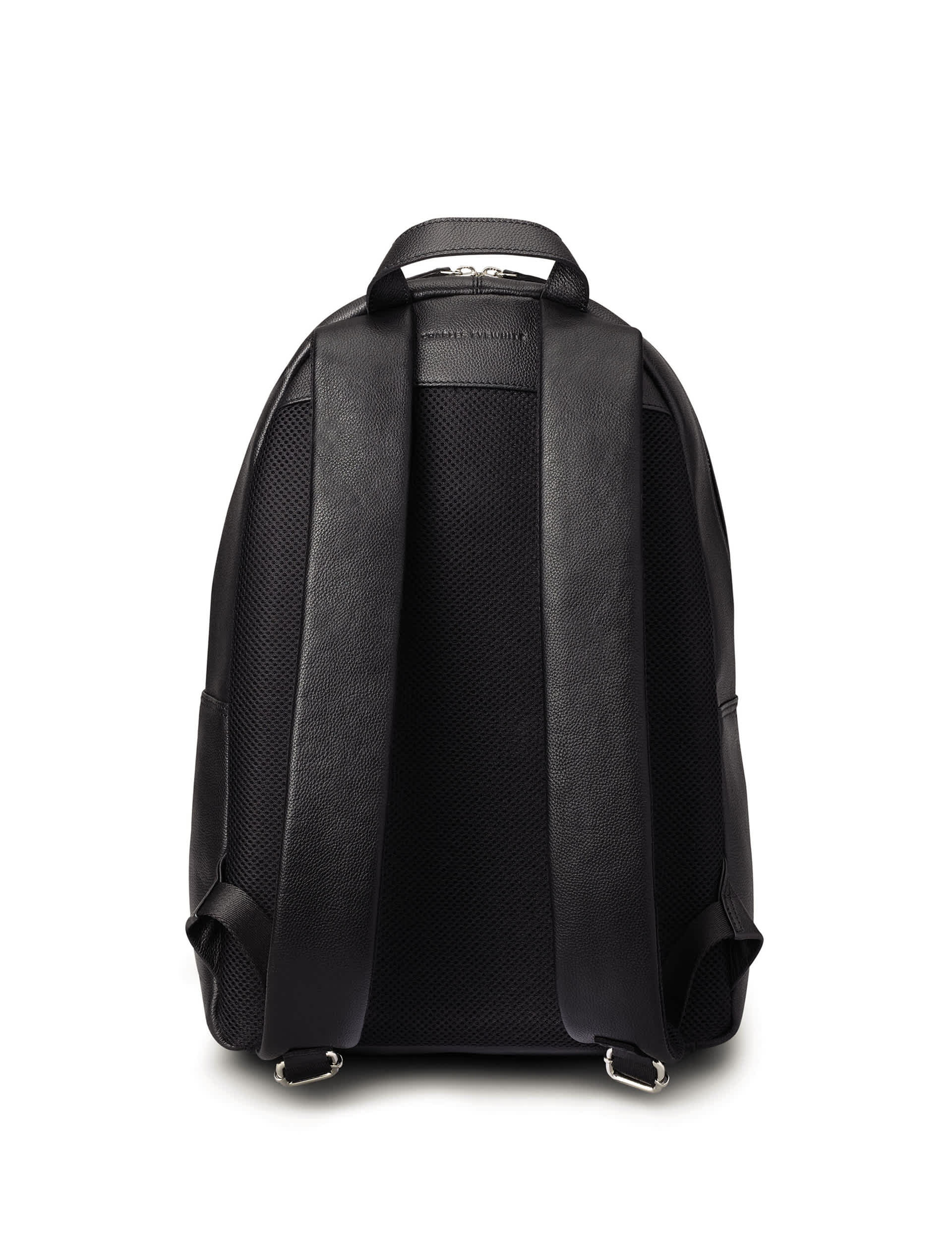 Charles Tyrwhitt Men's Leather Pebble Grain Backpack - Black, Black