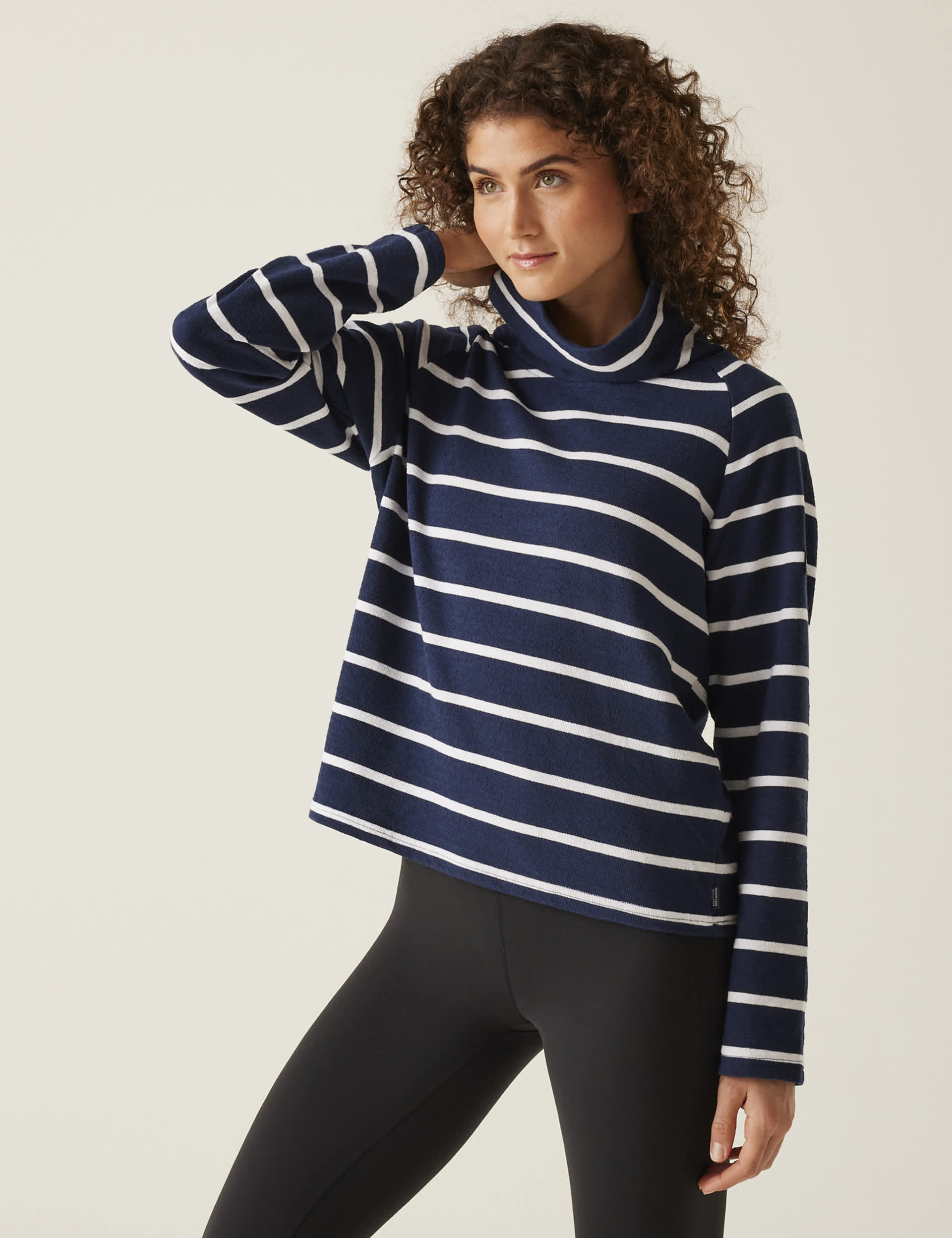 Regatta Women's Havendo Cotton Rich Striped Relaxed Jumper - 10 - Navy Mix, Navy Mix,White Mix