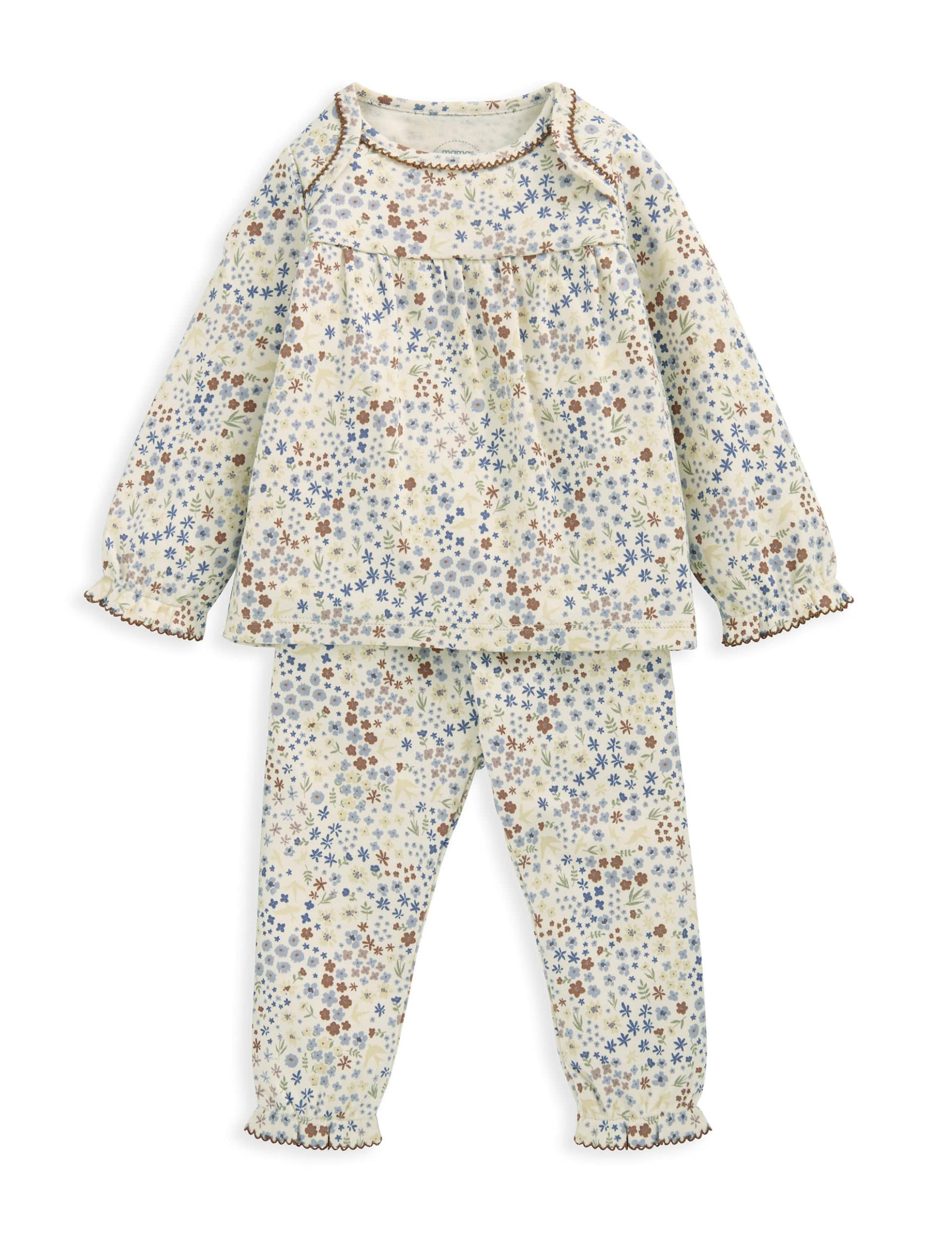 Mamas & Papas Girls Pure Cotton Ditsy Floral Pyjamas (0-3 Yrs) - 2-3Y - Multi, Multi