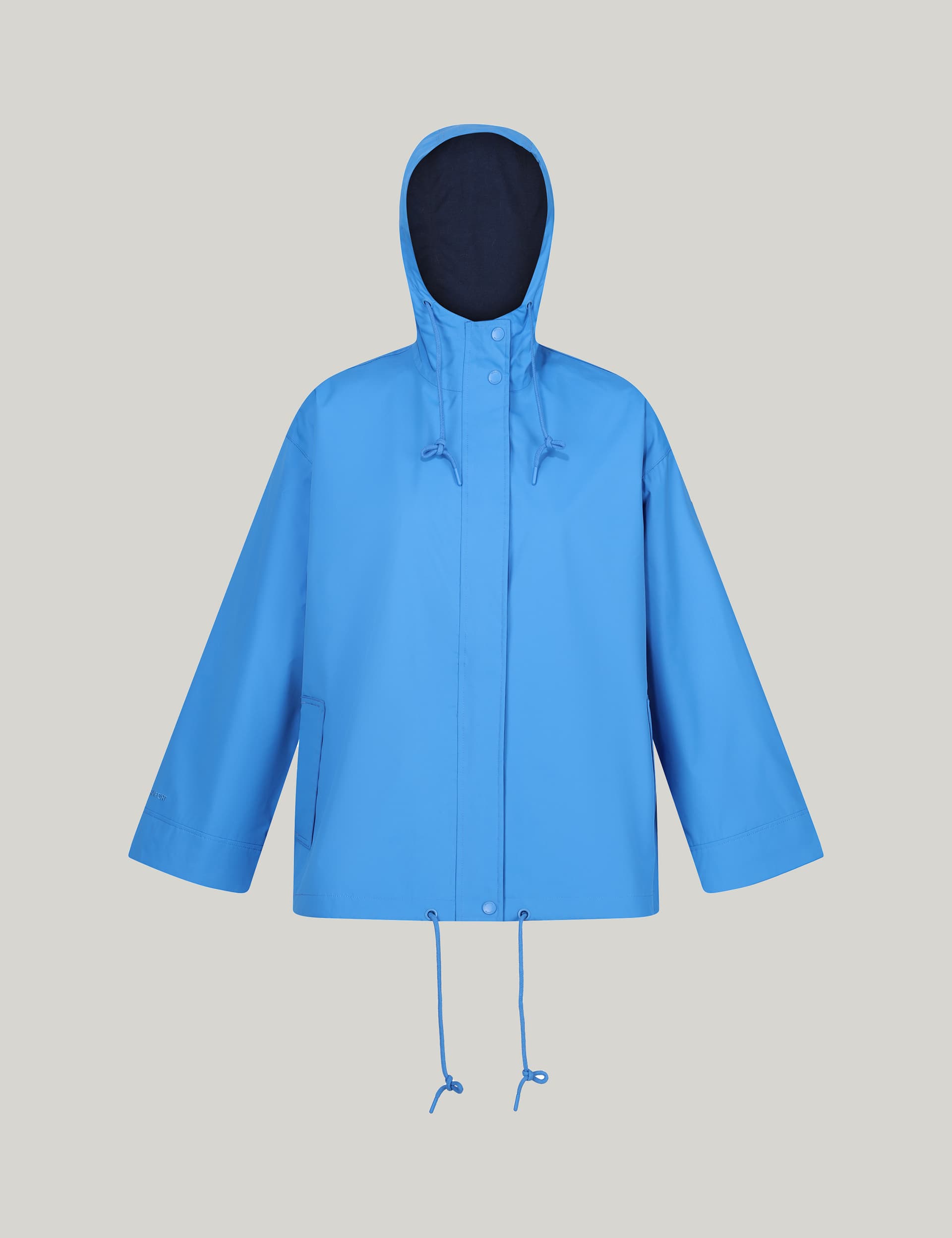 Regatta Women's Sarika Hooded Funnel Neck Raincoat - 18 - Blue, Blue