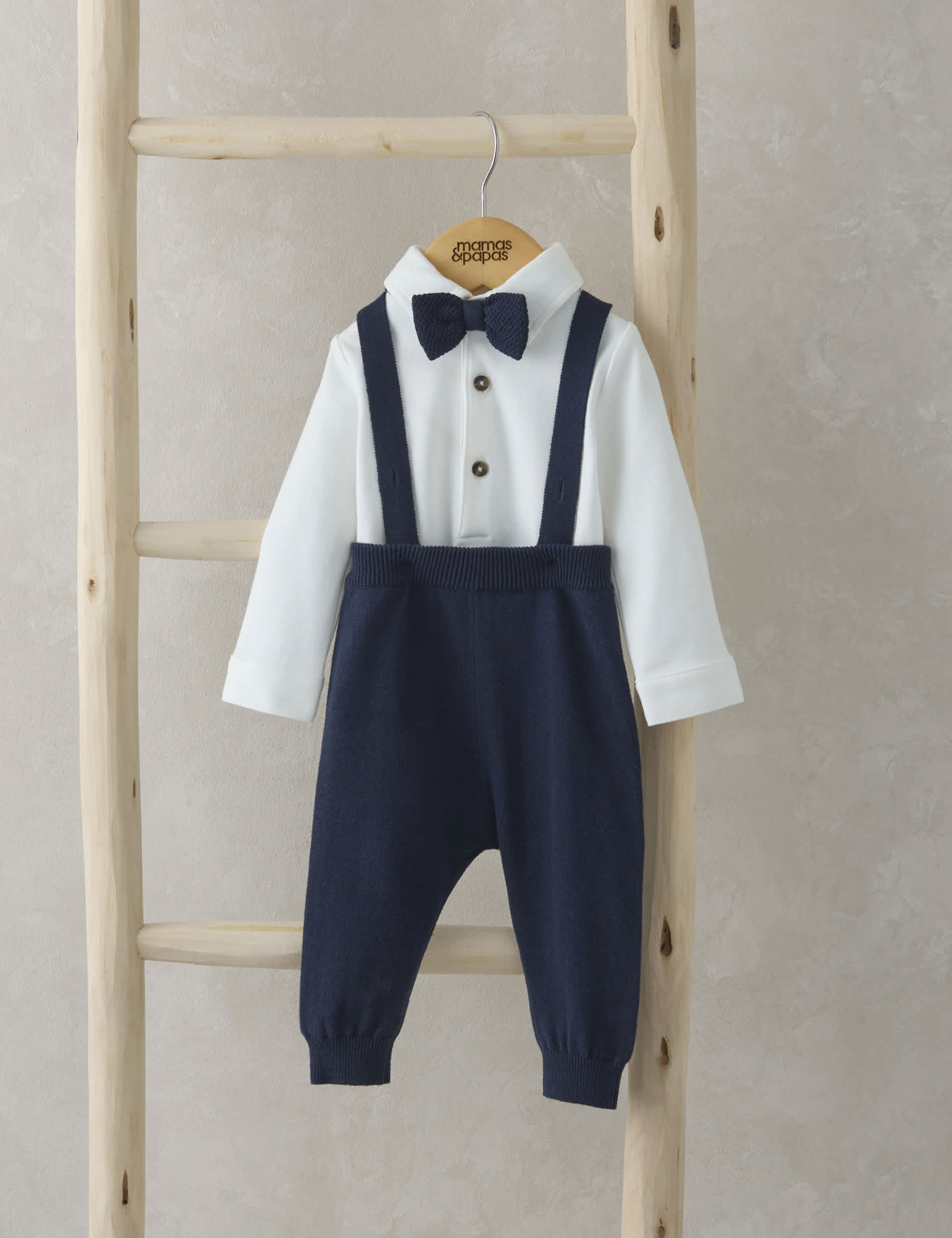 Mamas & Papas Newborn Boys 3pc Pure Cotton Occasion Outfit (0-2 Yrs) - 0-3 M - Blue, Blue