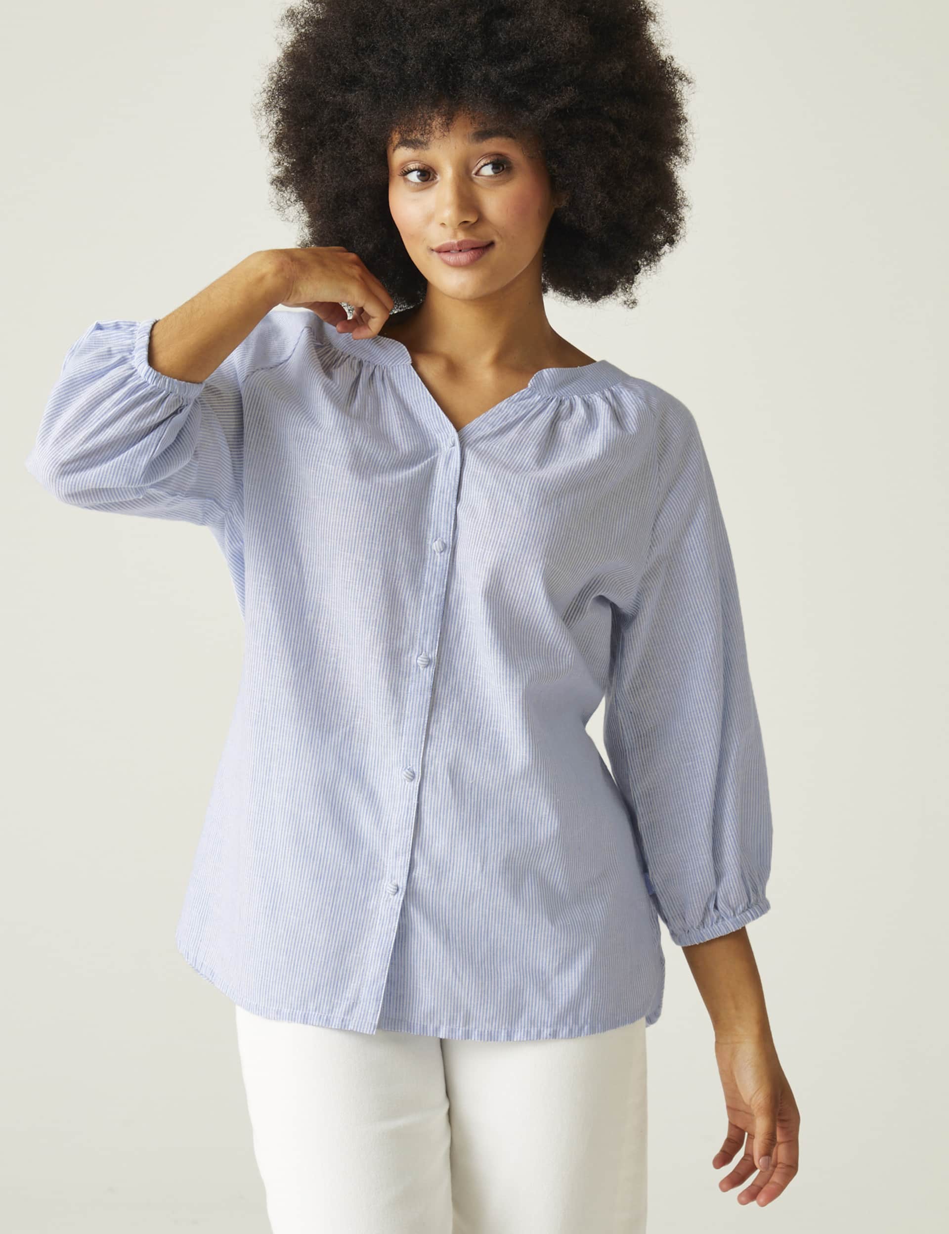 Regatta Women's Natuna Cotton Rich Striped Shirt