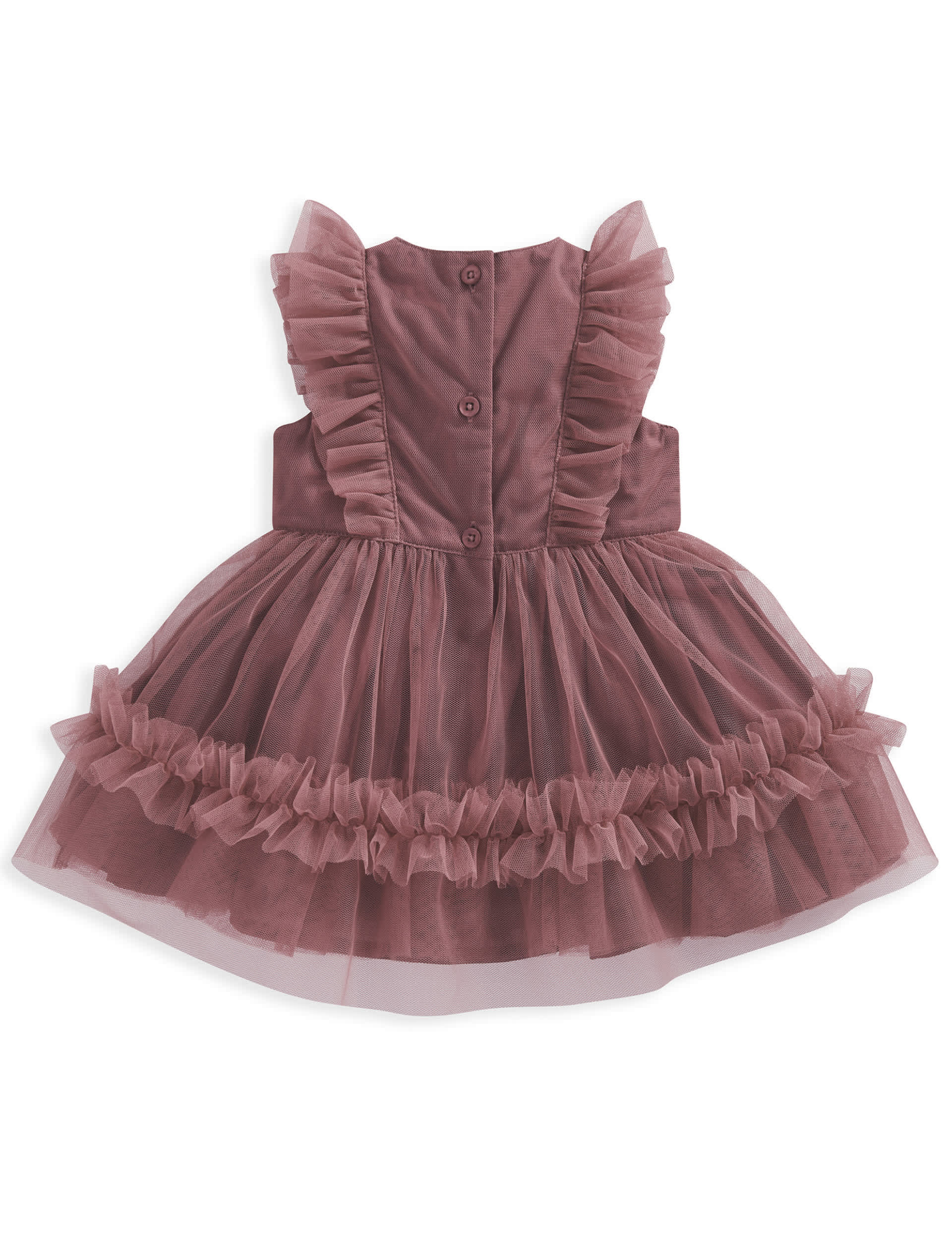 Mamas & Papas Girls Tulle Frill Party Dress (0-3 Yrs) - 3-6 M - Pink, Pink