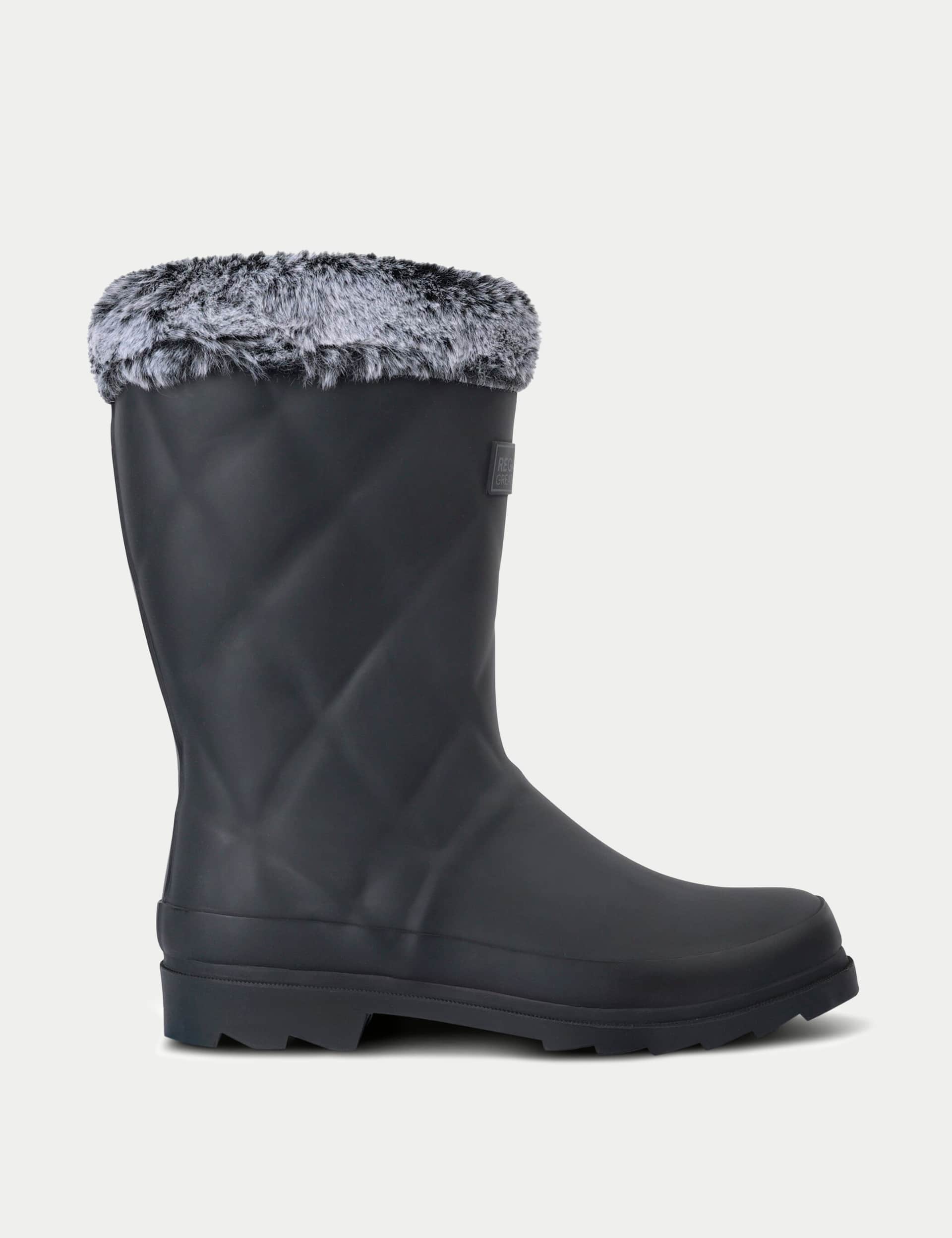 Regatta Women's Luxley Quilted Faux Fur Trim Wellies