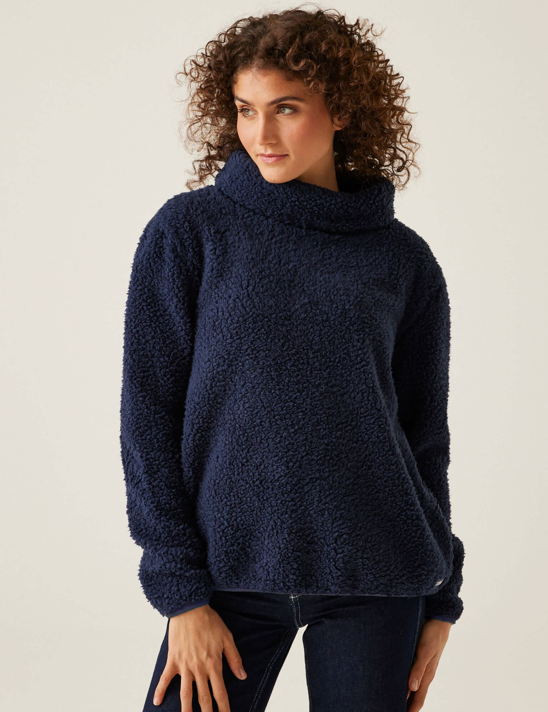 Regatta Women's Ria Textured Funnel Neck Fleece - 12 - Navy, Navy