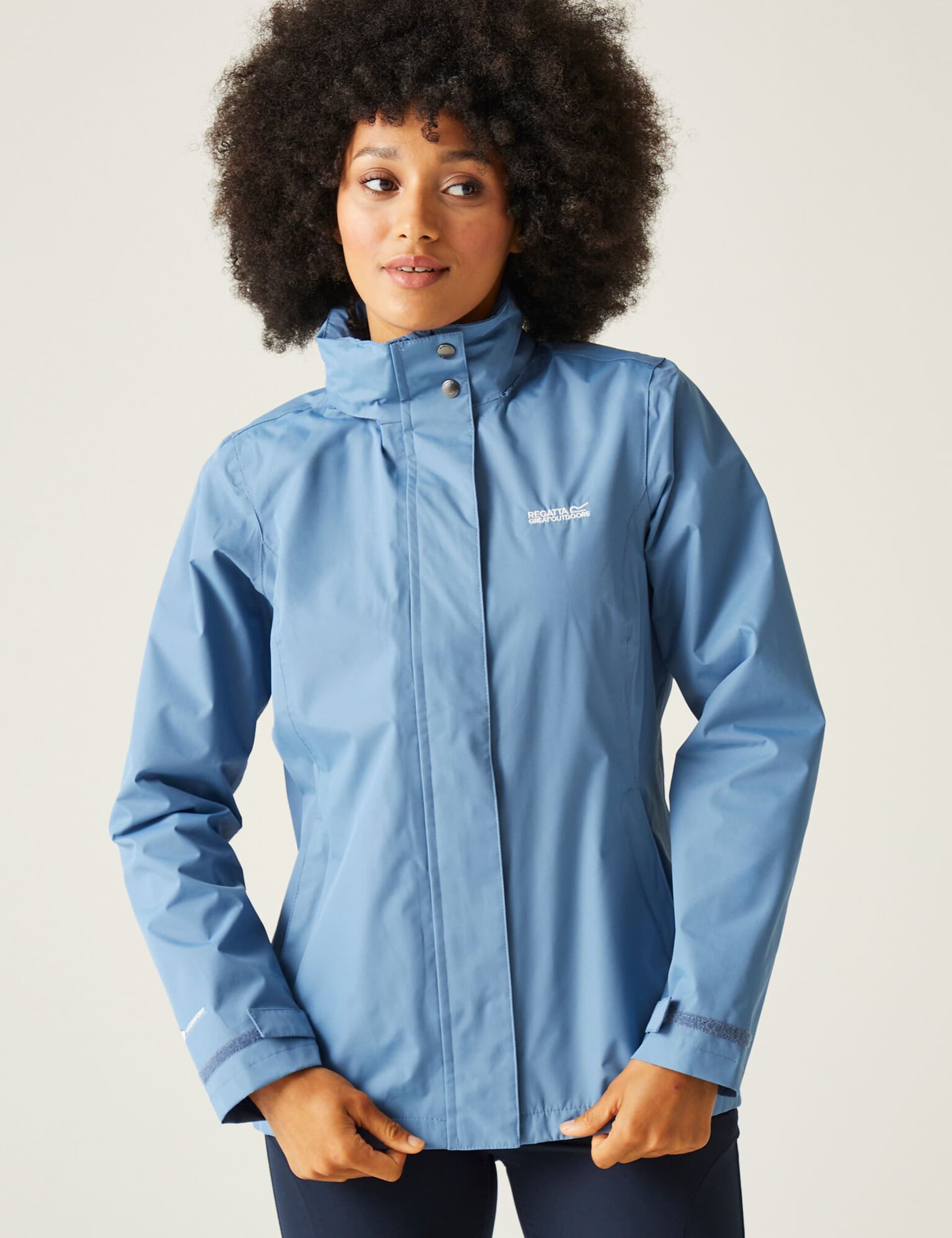 Regatta Women's Daysha Hooded Rain Jacket - 14 - Blue, Blue