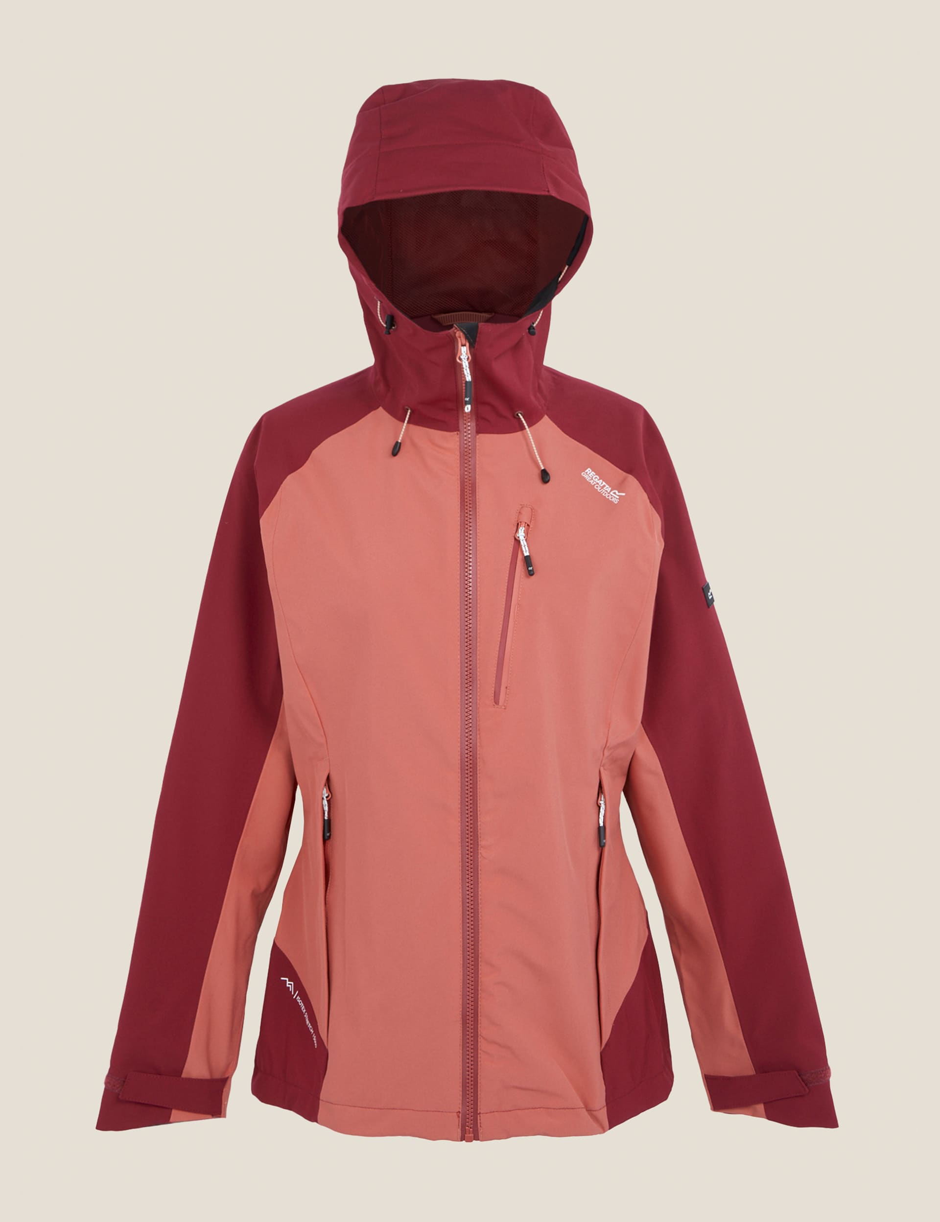 Regatta Women's Birchdale Waterproof Hooded Rain Jacket - 8 - Pink Mix, Pink Mix