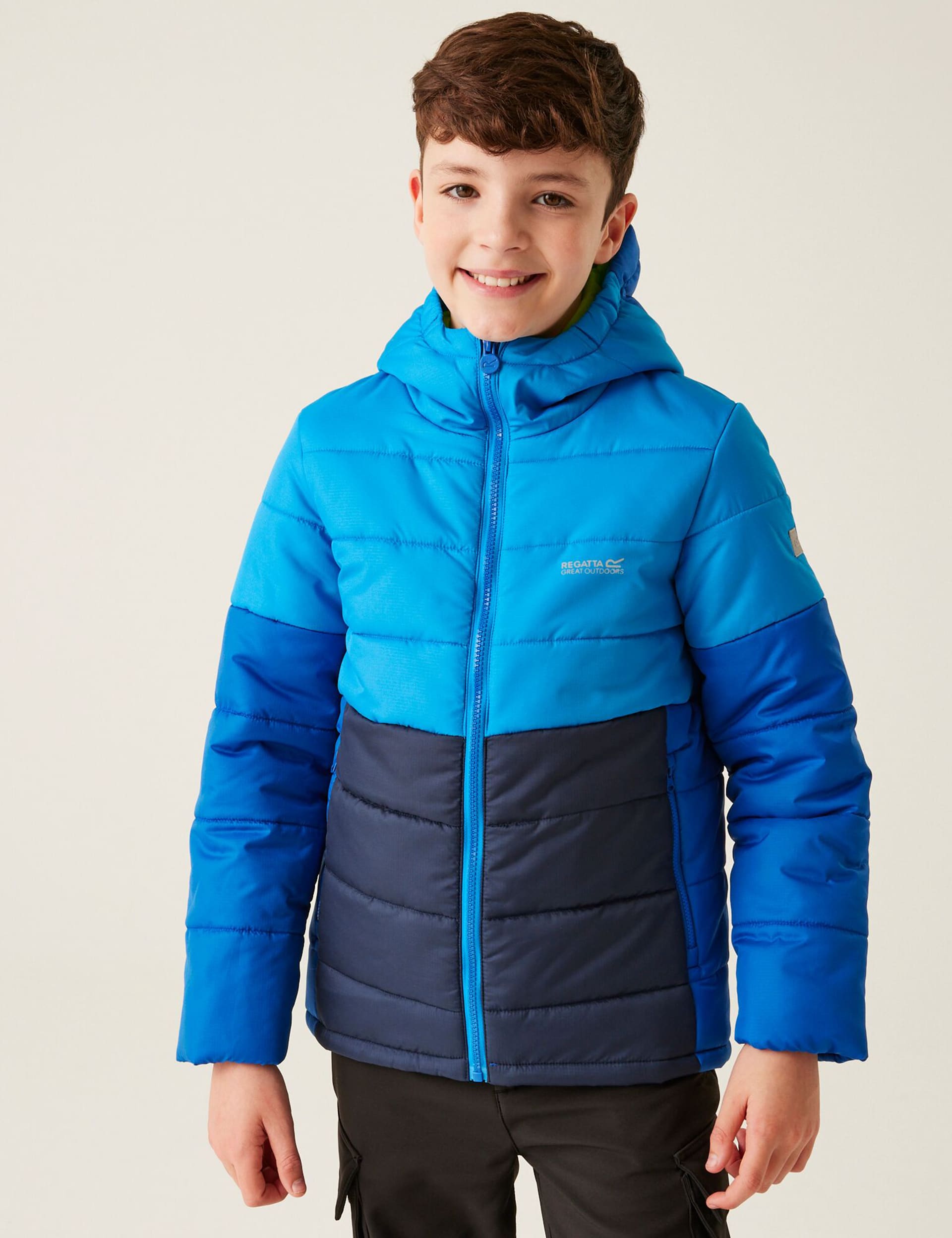 Regatta Boys Lofthouse VIII Hooded Padded Jacket (3-14 Yrs) - 13Y - Blue Mix, Blue Mix,Green Mix,Grey Mix