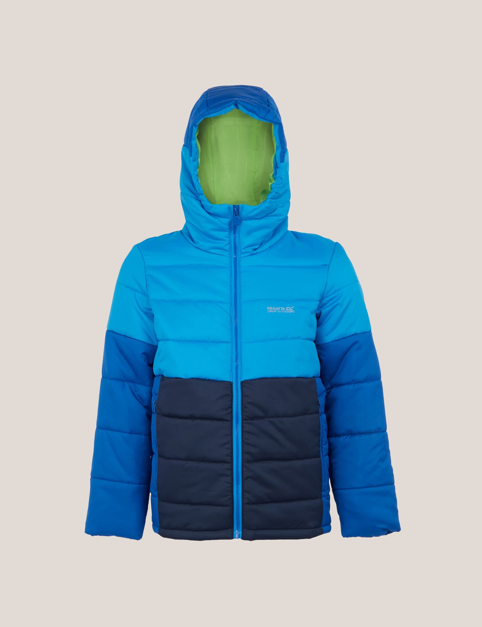 Regatta Boys Lofthouse VIII Hooded Padded Jacket (3-14 Yrs) - 13Y - Blue Mix, Grey Mix,Green Mix,Blu