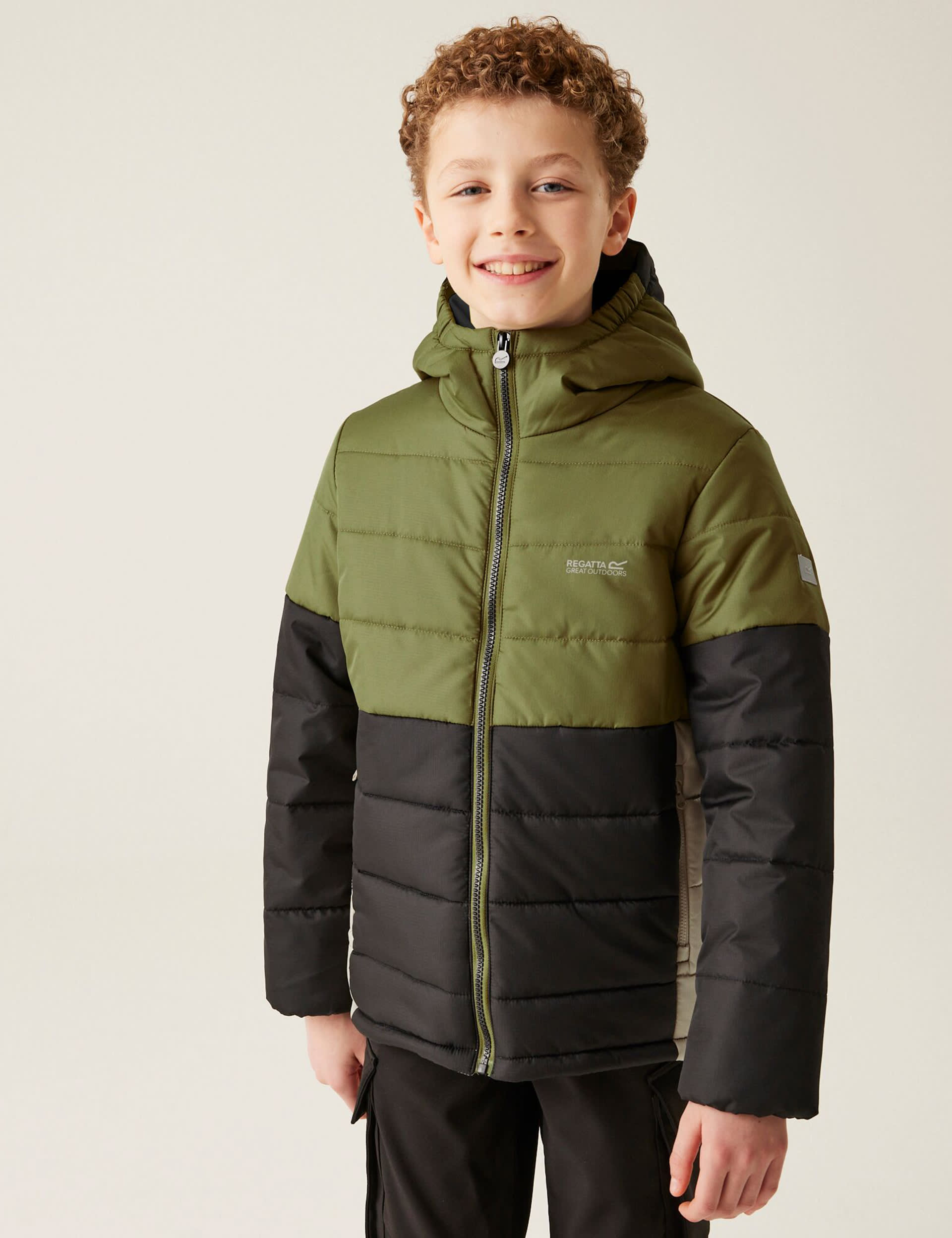 Regatta Boys Lofthouse VIII Hooded Padded Jacket (3-14 Yrs) - 7-8 Y - Green Mix, Blue Mix,Green Mix,