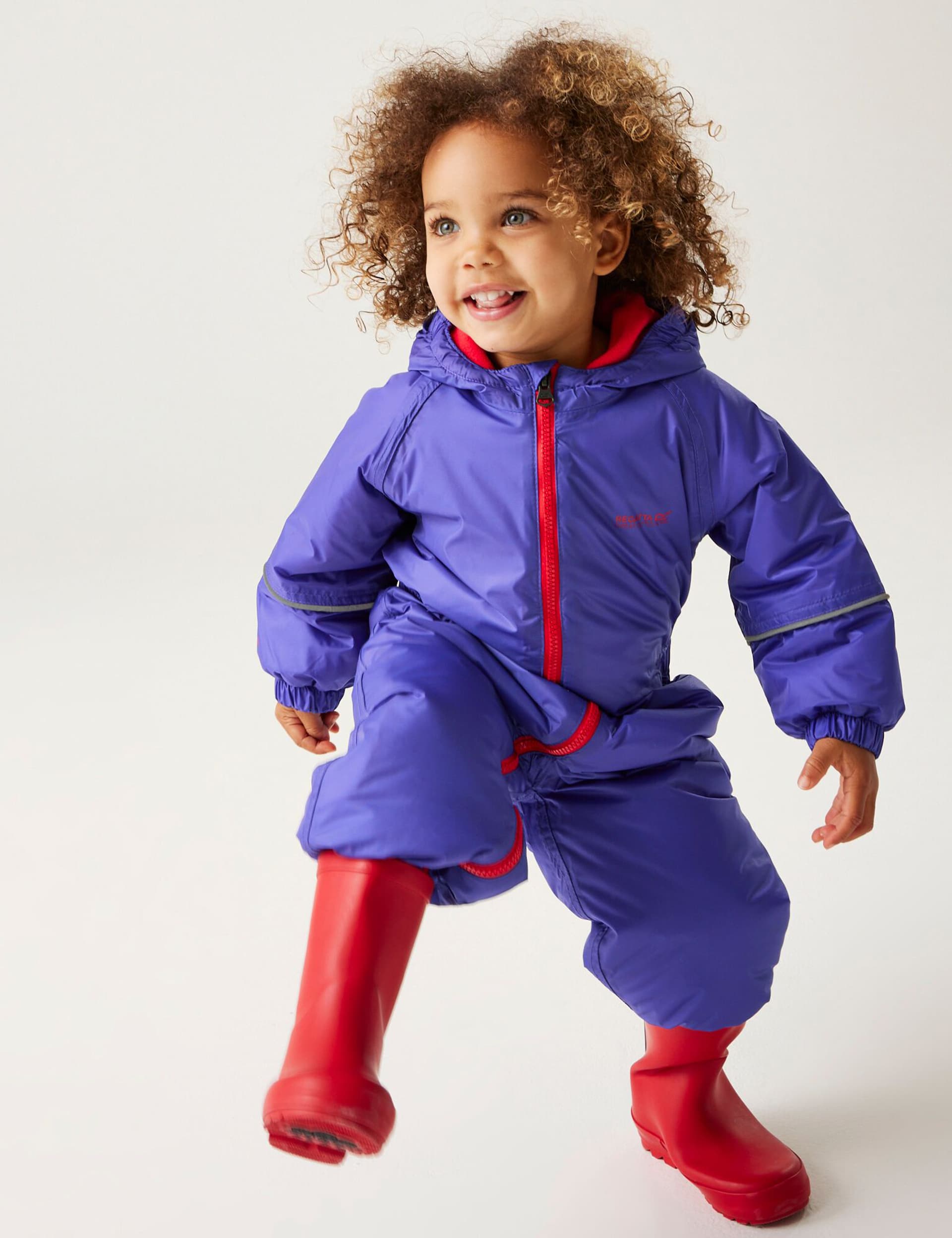 Regatta Girls Splosh III Hooded Puddlesuit (6 Mths-6 Yrs)