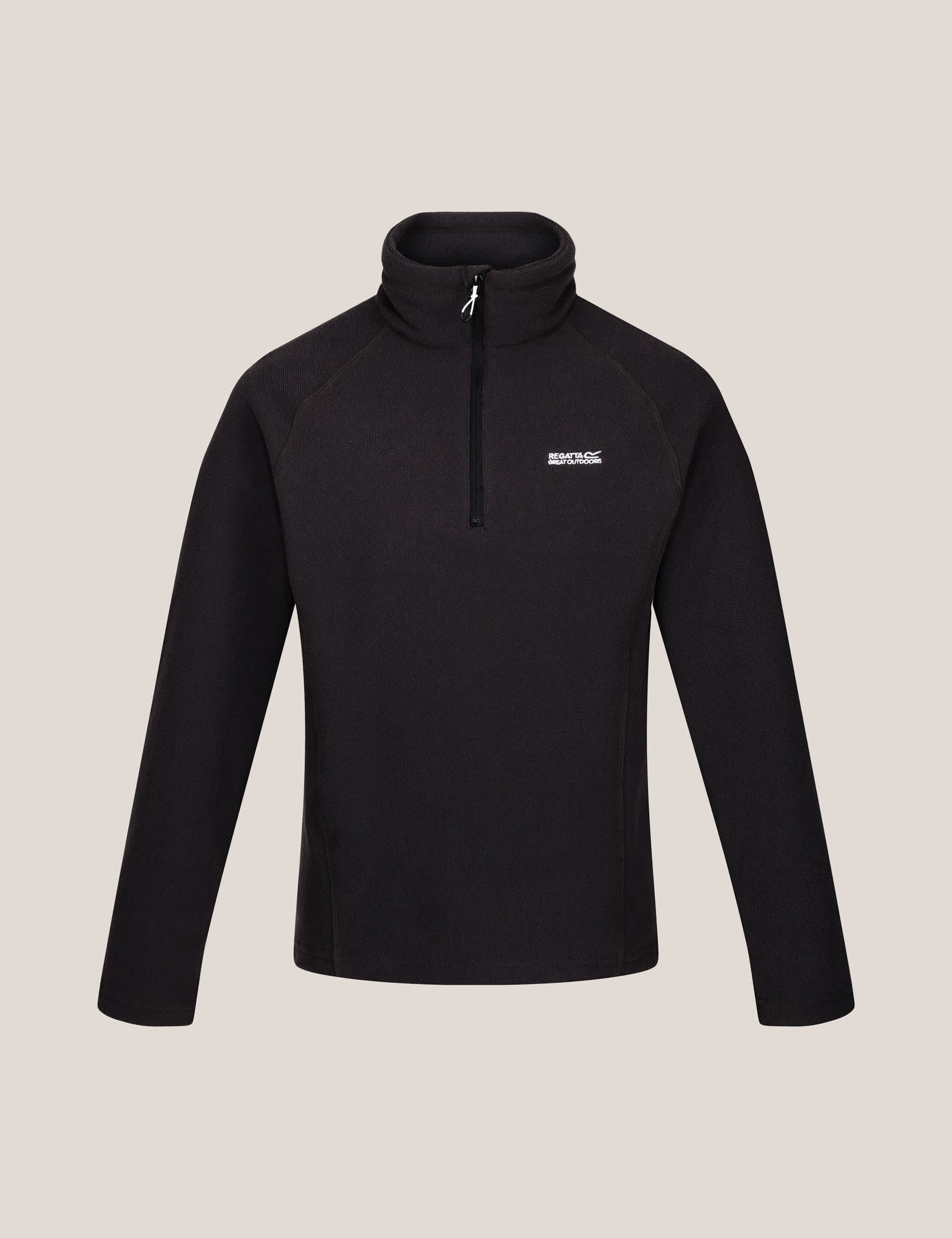 Regatta Men's Kenger Half Zip Funnel Neck Fleece - XXXL - Black, Brown,Black,Navy