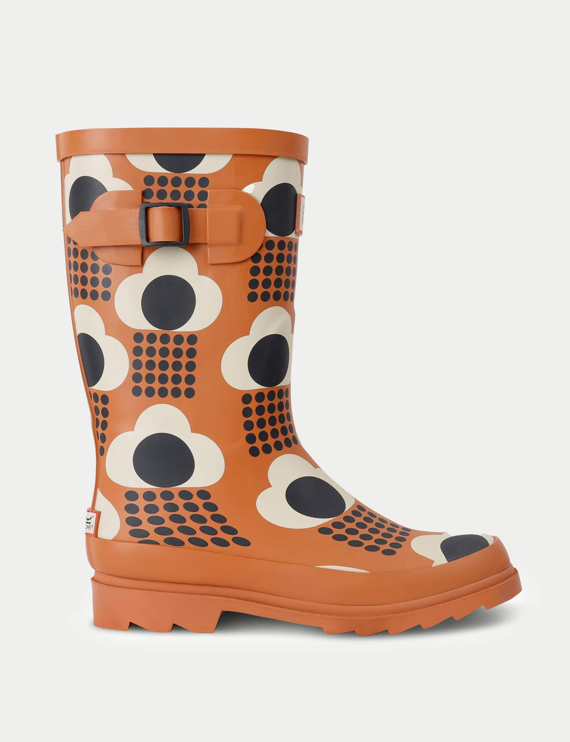 Regatta Women's Orla Kiely Printed Floral Quarter Wellies - 4 - Beige Mix, Green Mix,Beige Mix