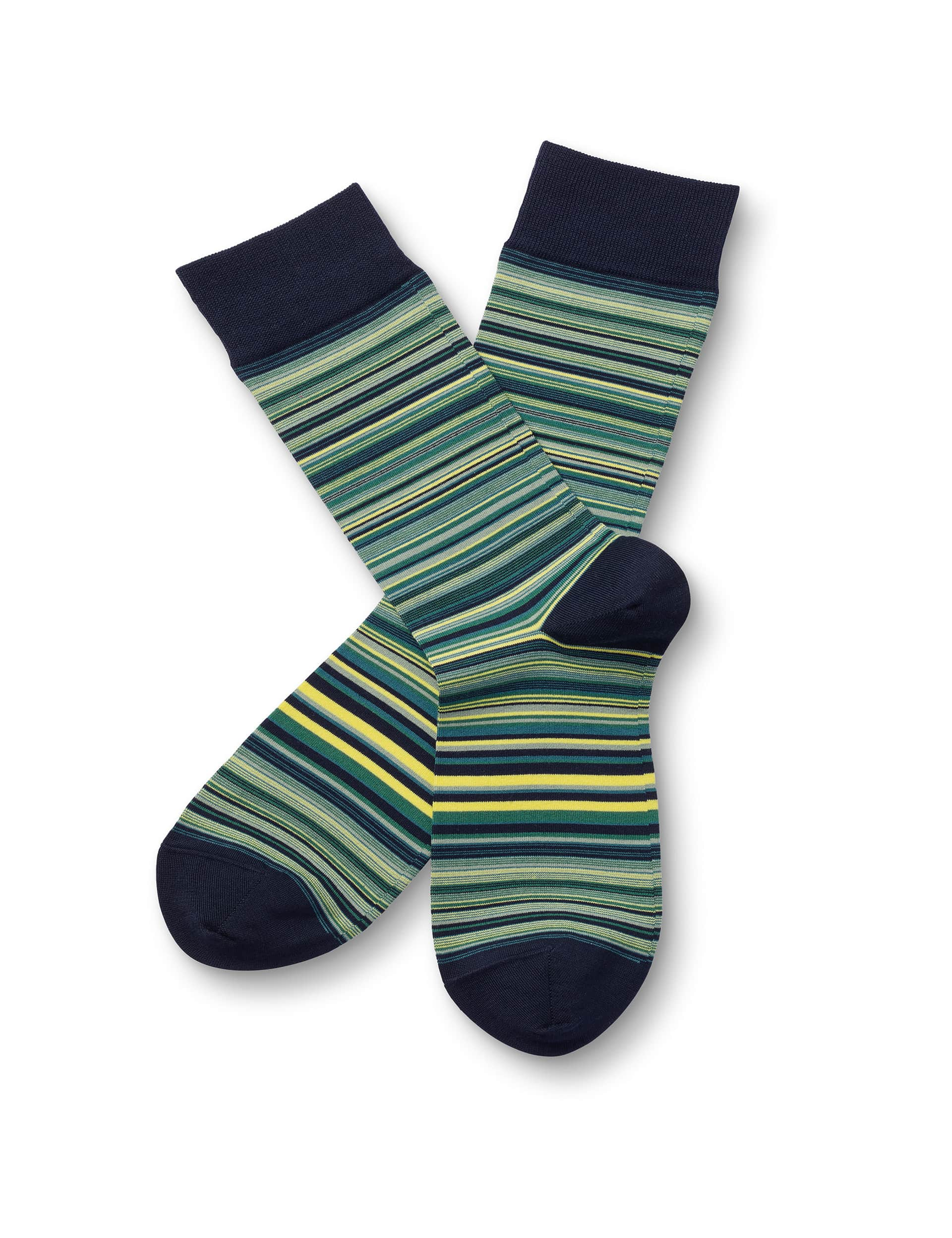 Charles Tyrwhitt Men's Striped Cotton Rich Socks - M - Multi, Multi