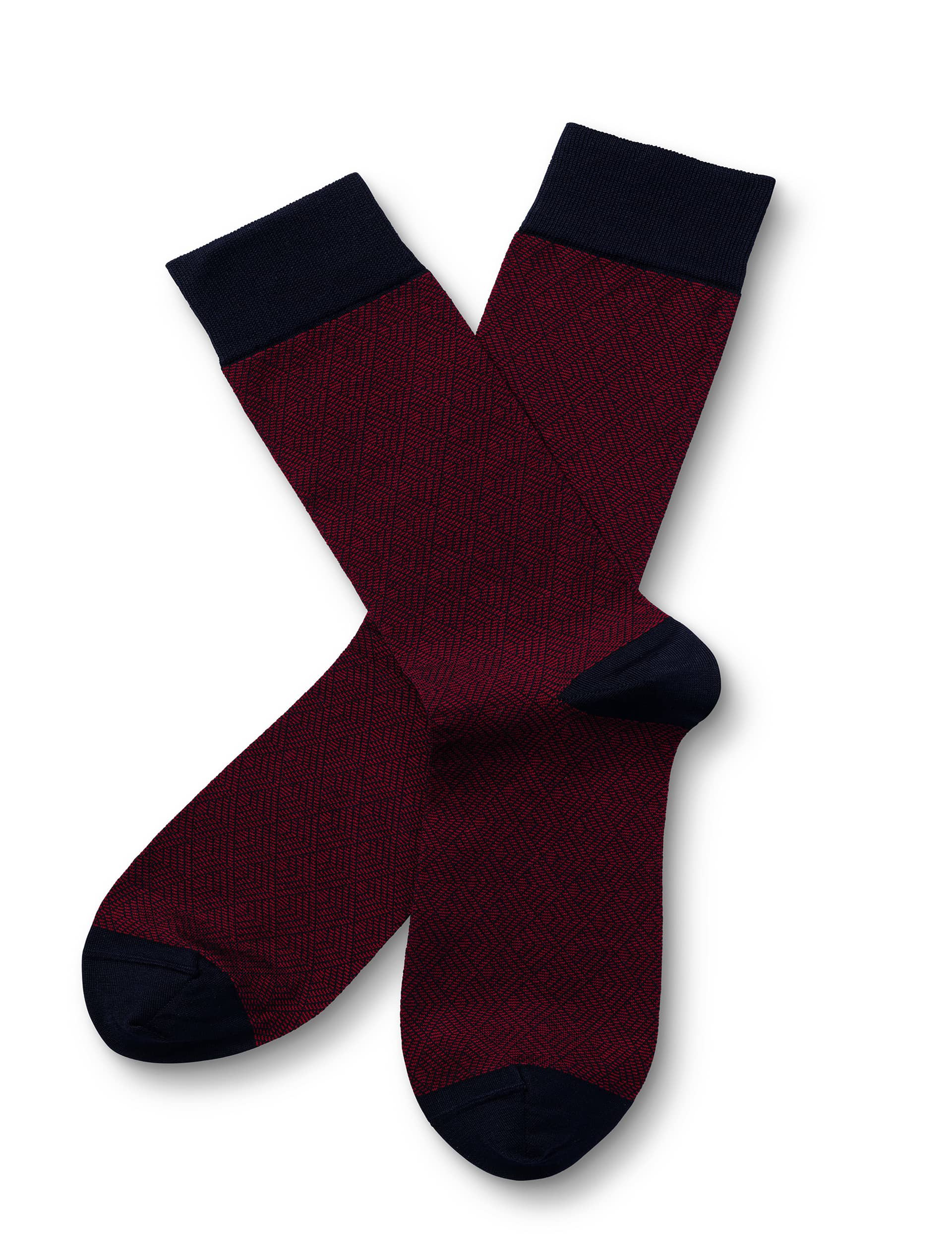 Charles Tyrwhitt Men's Herringbone Cotton Rich Socks - L - Multi, Multi