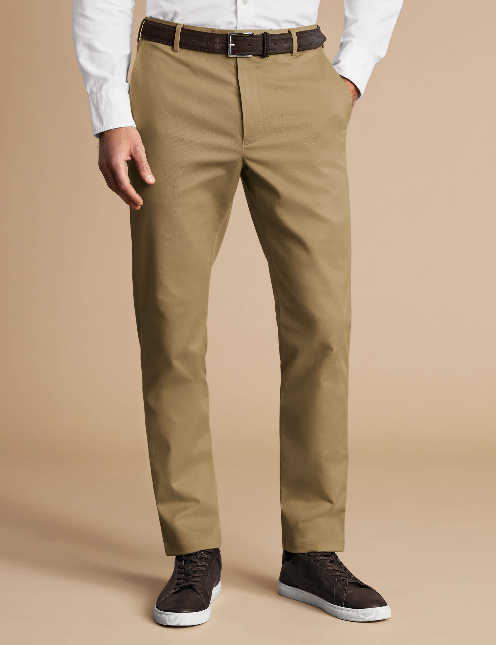 Charles Tyrwhitt Men's Loose Fit Chinos - 3432 - Tan, Dark Grey,Navy,Black,Khaki,Tan,Stone