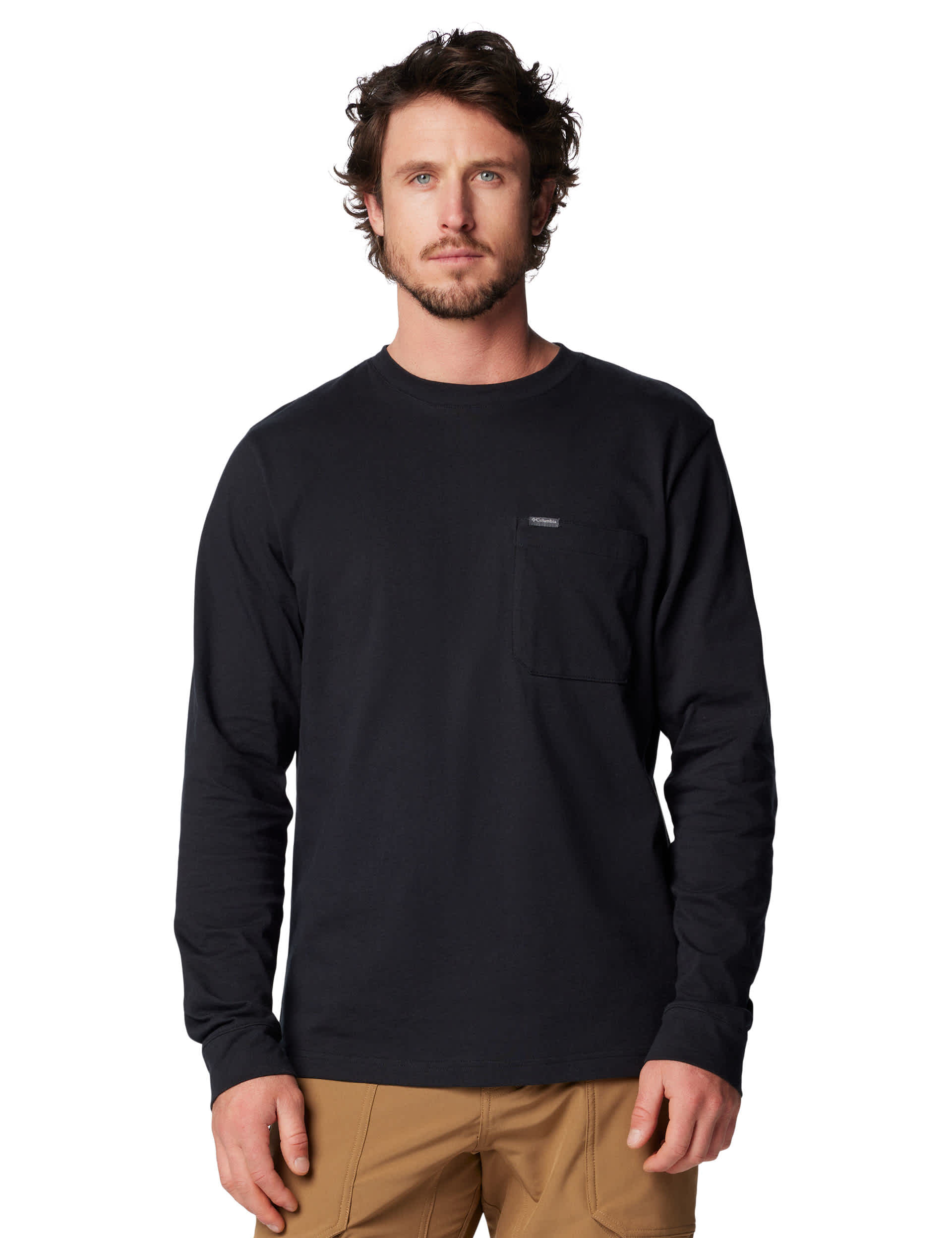 Columbia Men's Landroamer Pure Cotton Long Sleeve T-Shirt - Black, Black