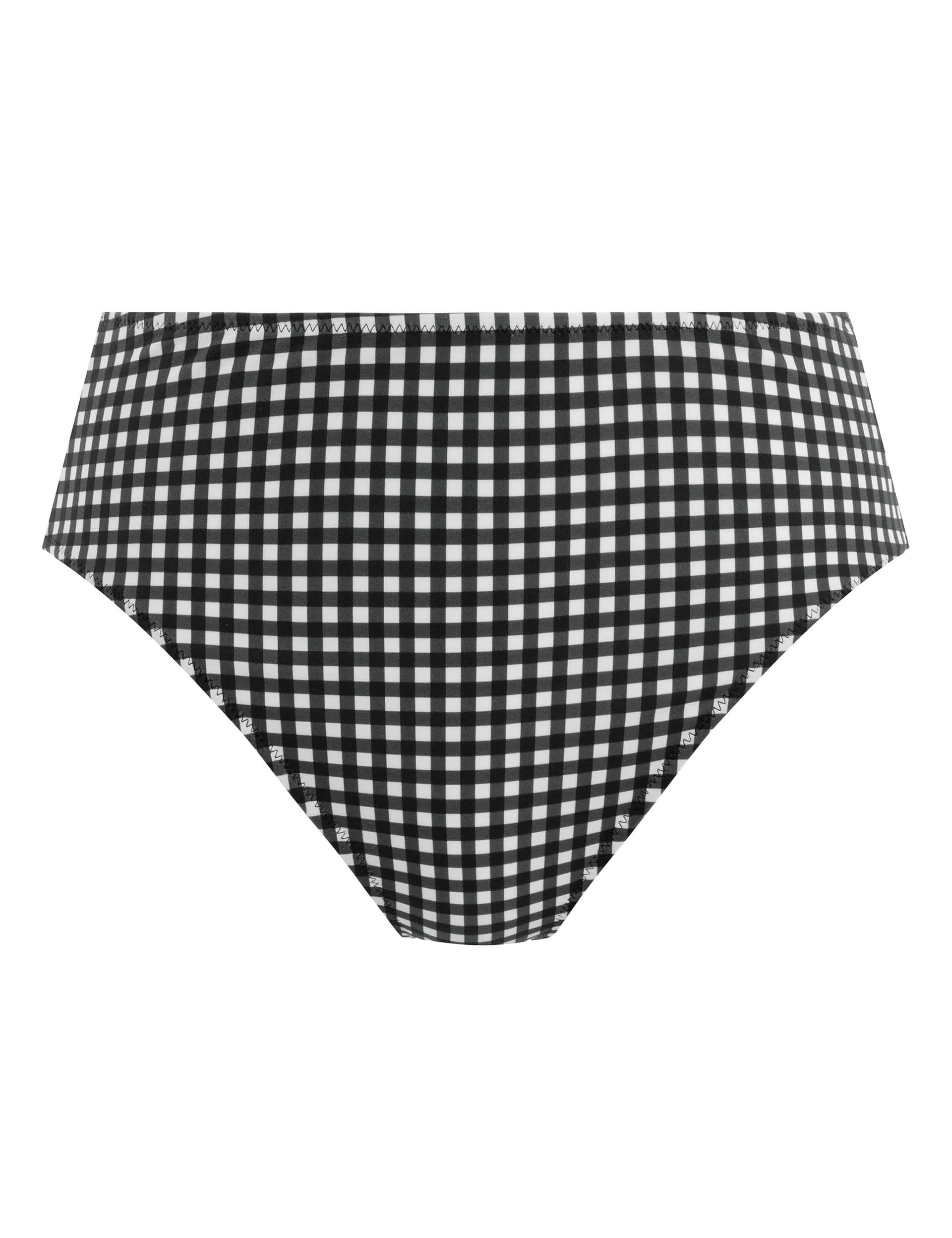 Freya Women's Check In High Waist Gingham Bikini Brief - Black Mix, Black Mix