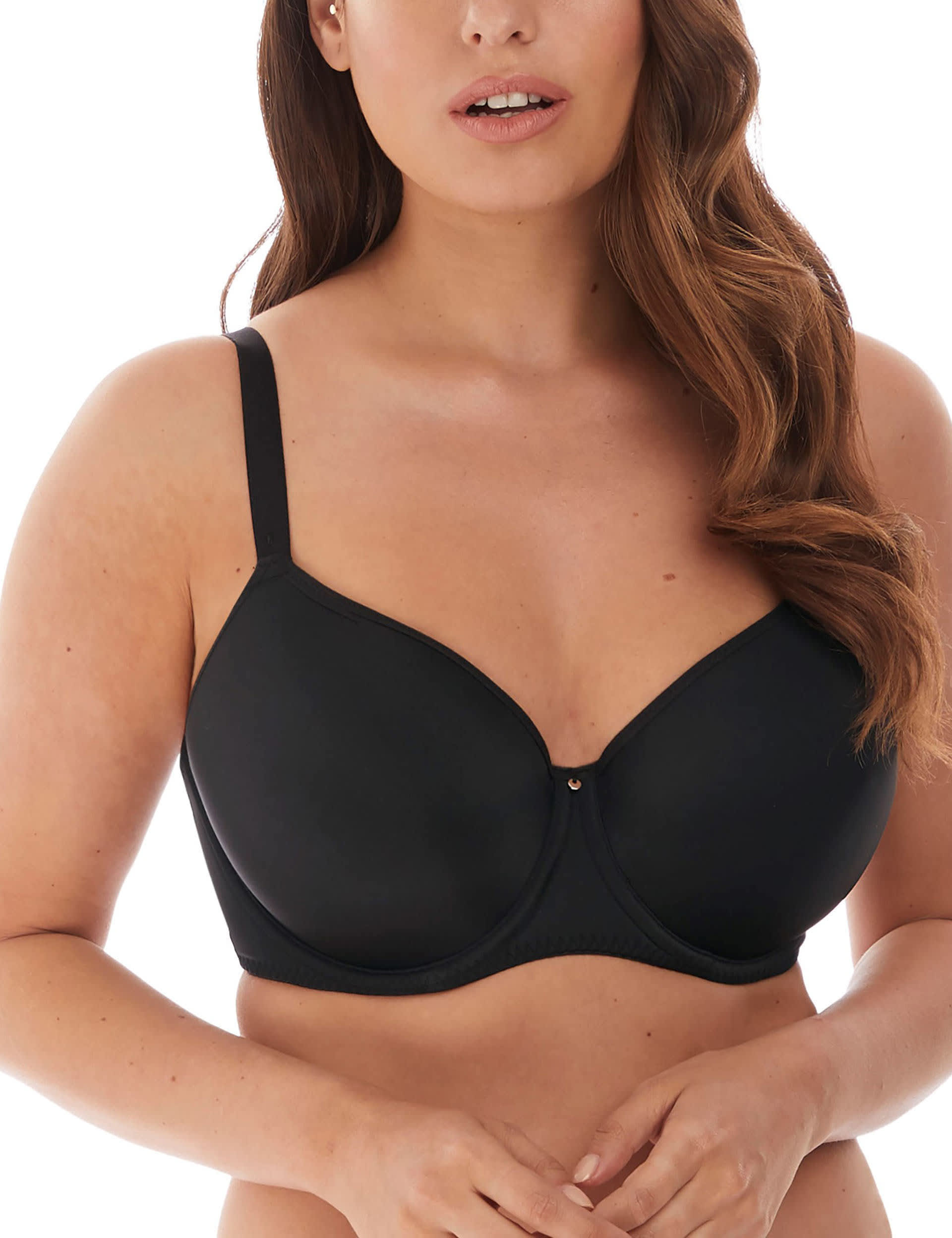 Fantasie Women's Aura Wired Full Cup T-Shirt Bra - 34F - Black, Black