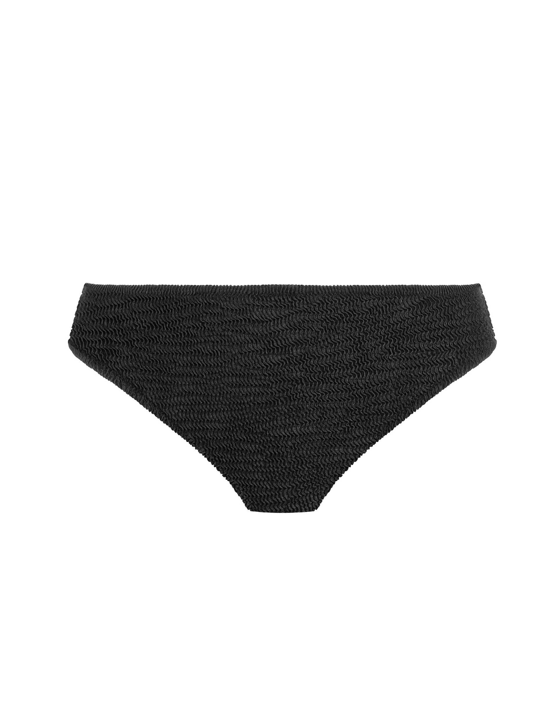 Freya Women's Ibiza Waves Textured Hipster Bikini Bottoms - L - Black, Black