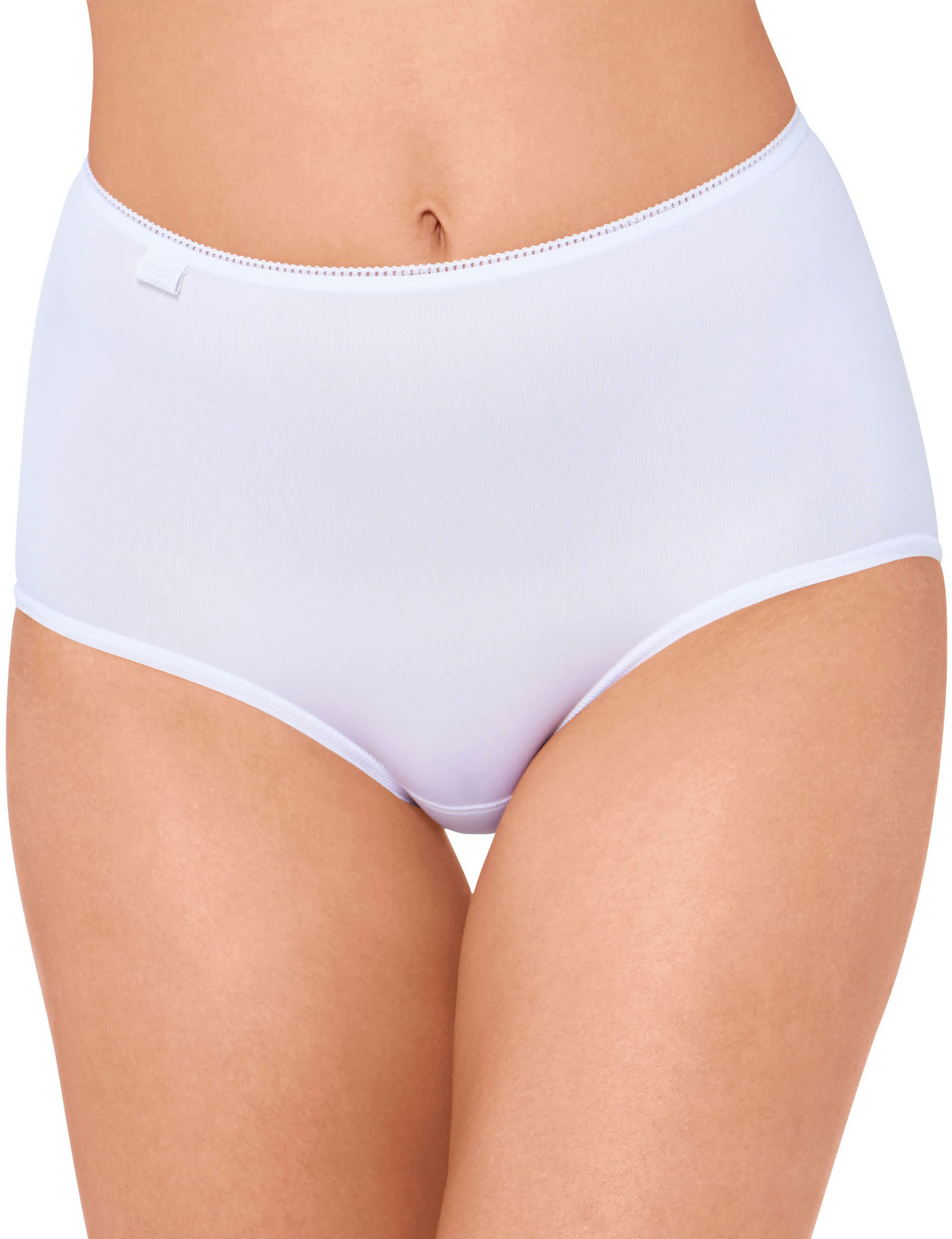 Sloggi Women's 3pk Microfibre High Waisted Full Briefs - 16 - White, White,Black