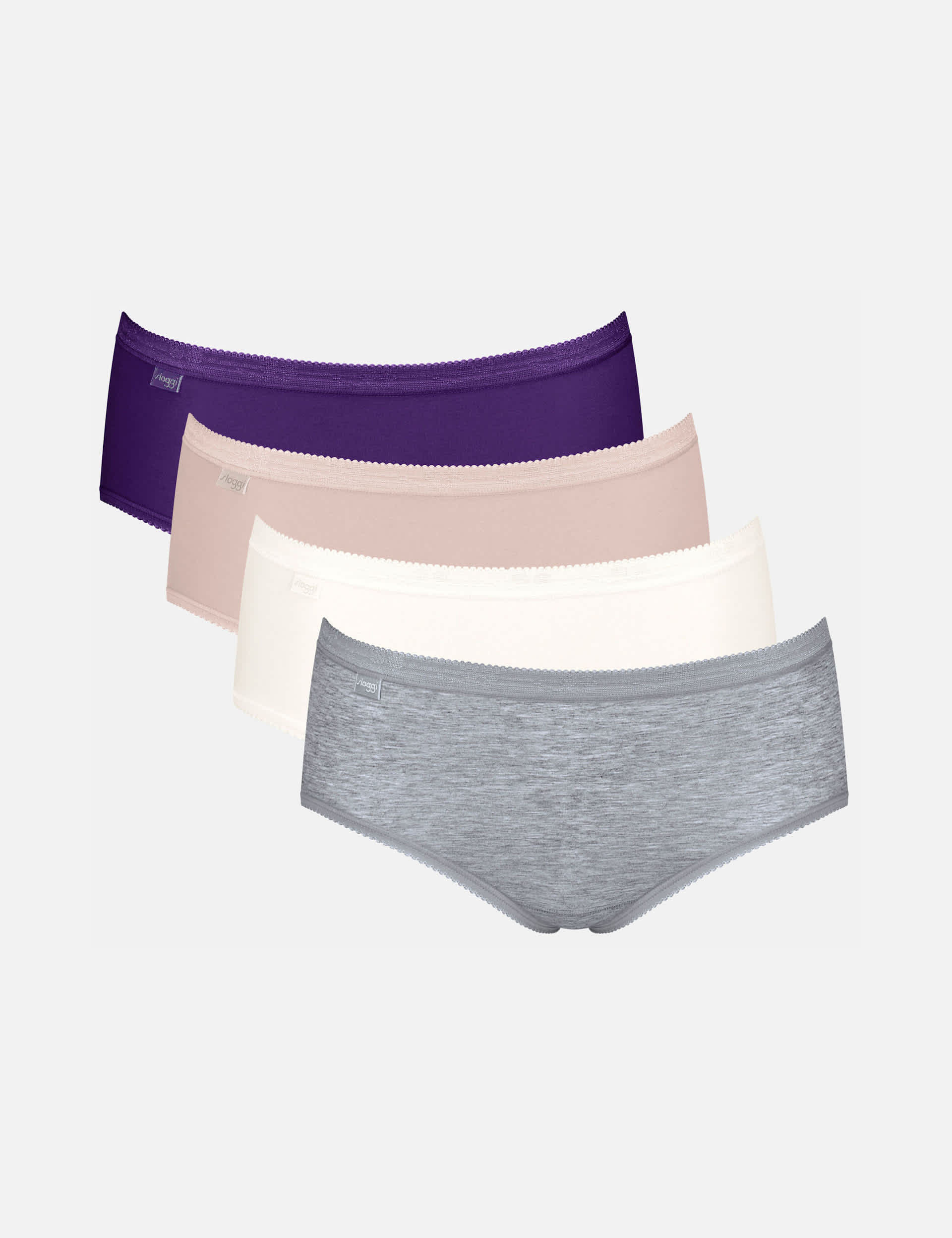 Sloggi Women's 4pk Basic+ Midi Cotton Rich Knickers