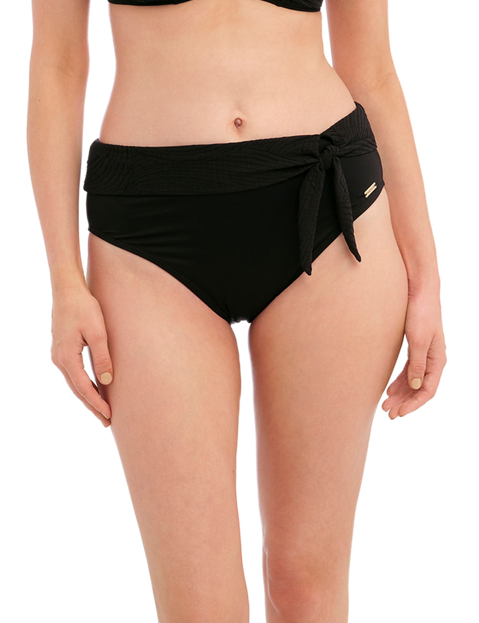 Fantasie Women's Ottawa Textured High Waisted Bikini Bottoms - Black, Black