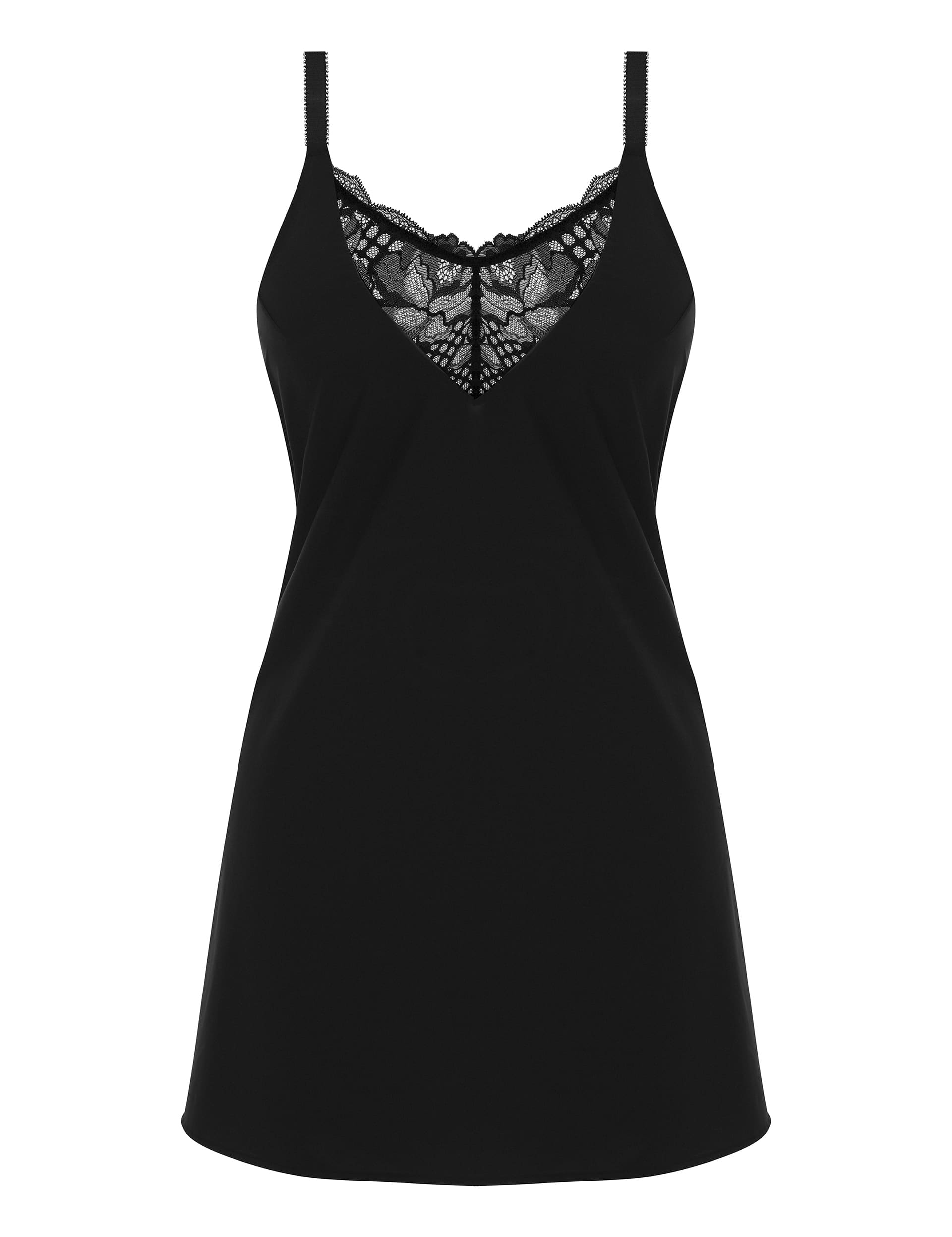 Fantasie Women's Reflect Lace Trim Chemise - Black, Black