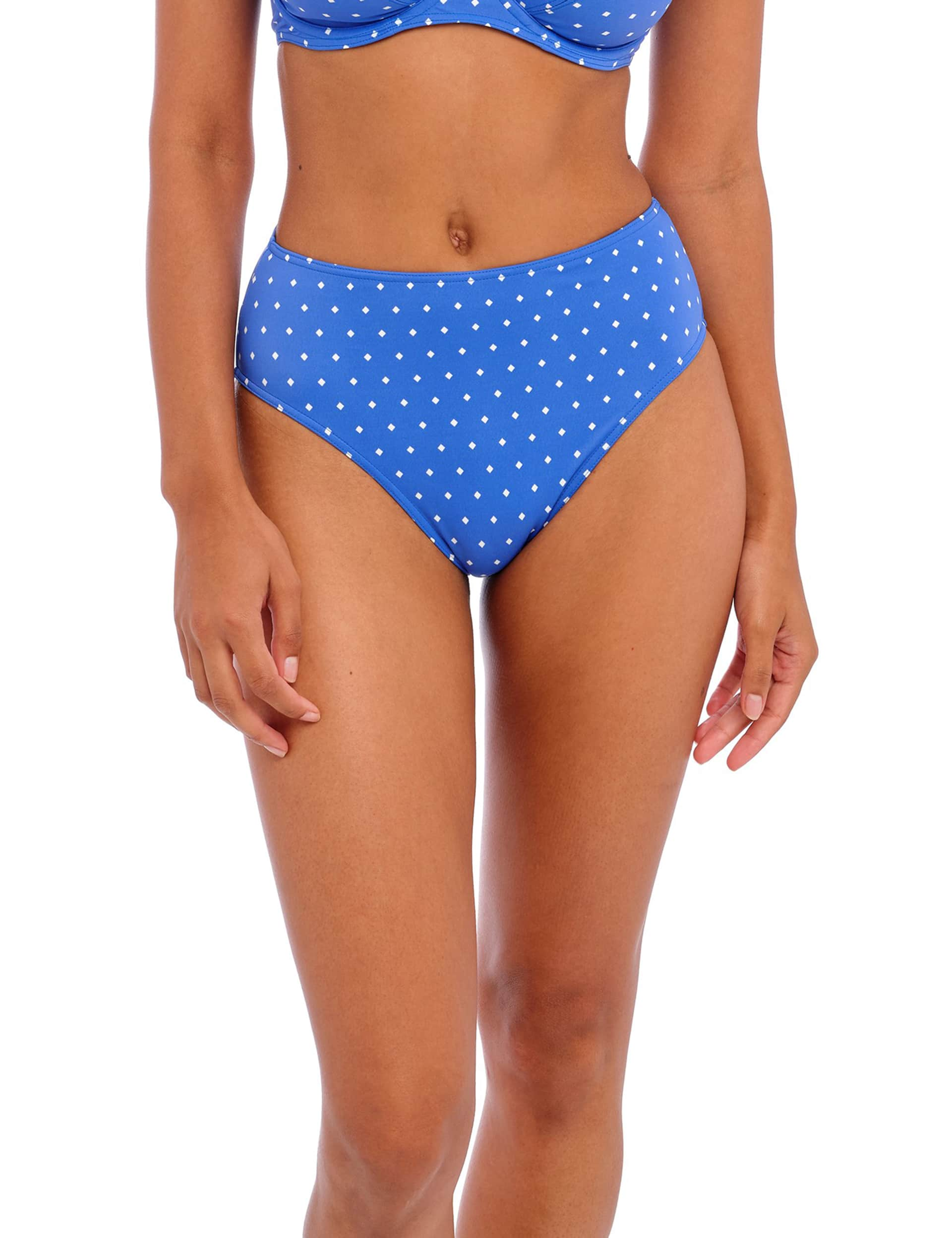 Freya Women's Jewel Cove Printed High Leg Bikini Bottoms - XL - Blue, Blue