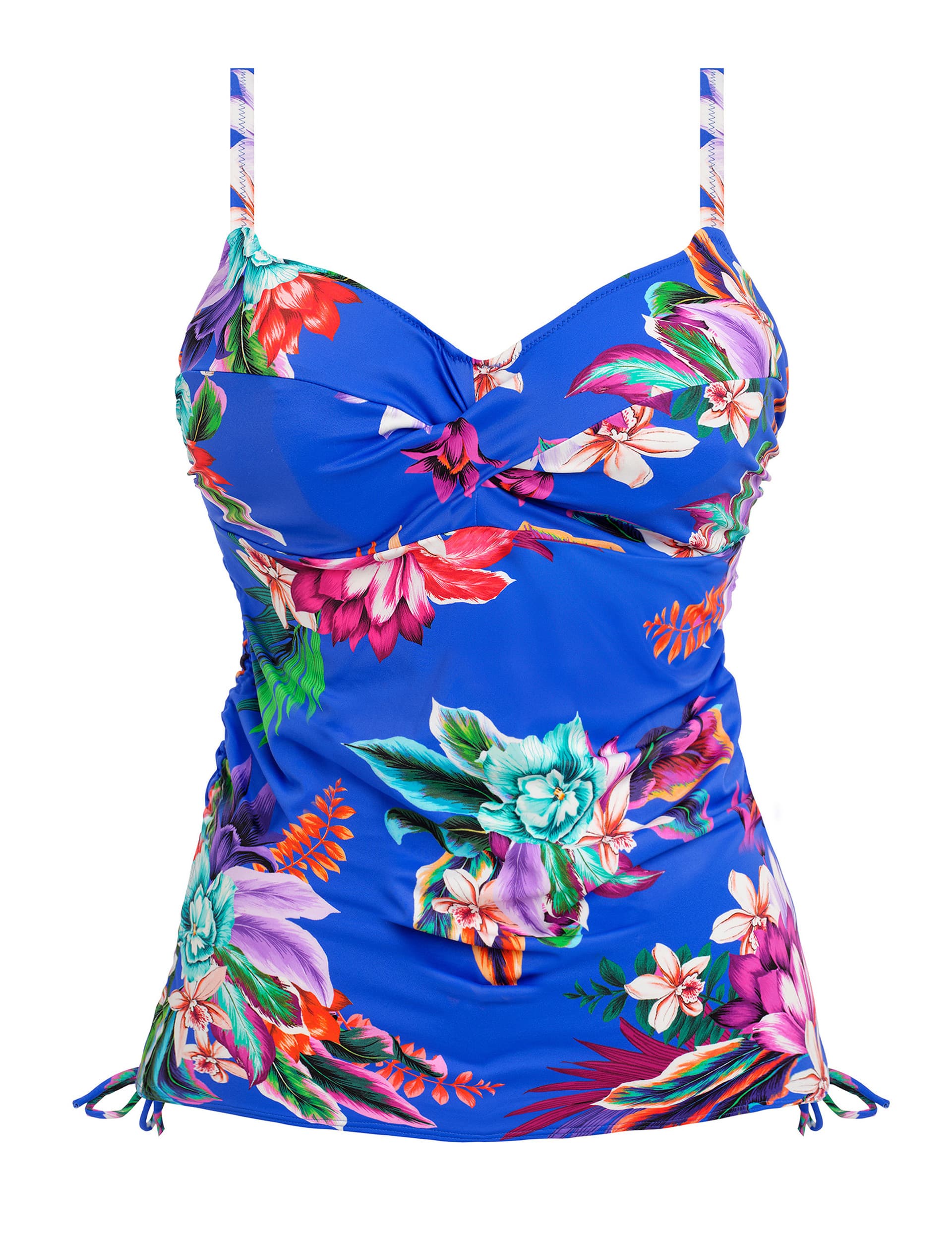 Fantasie Women's Halkidiki Floral Wired Padded Tankini Top - 32D - Blue Mix, Blue Mix