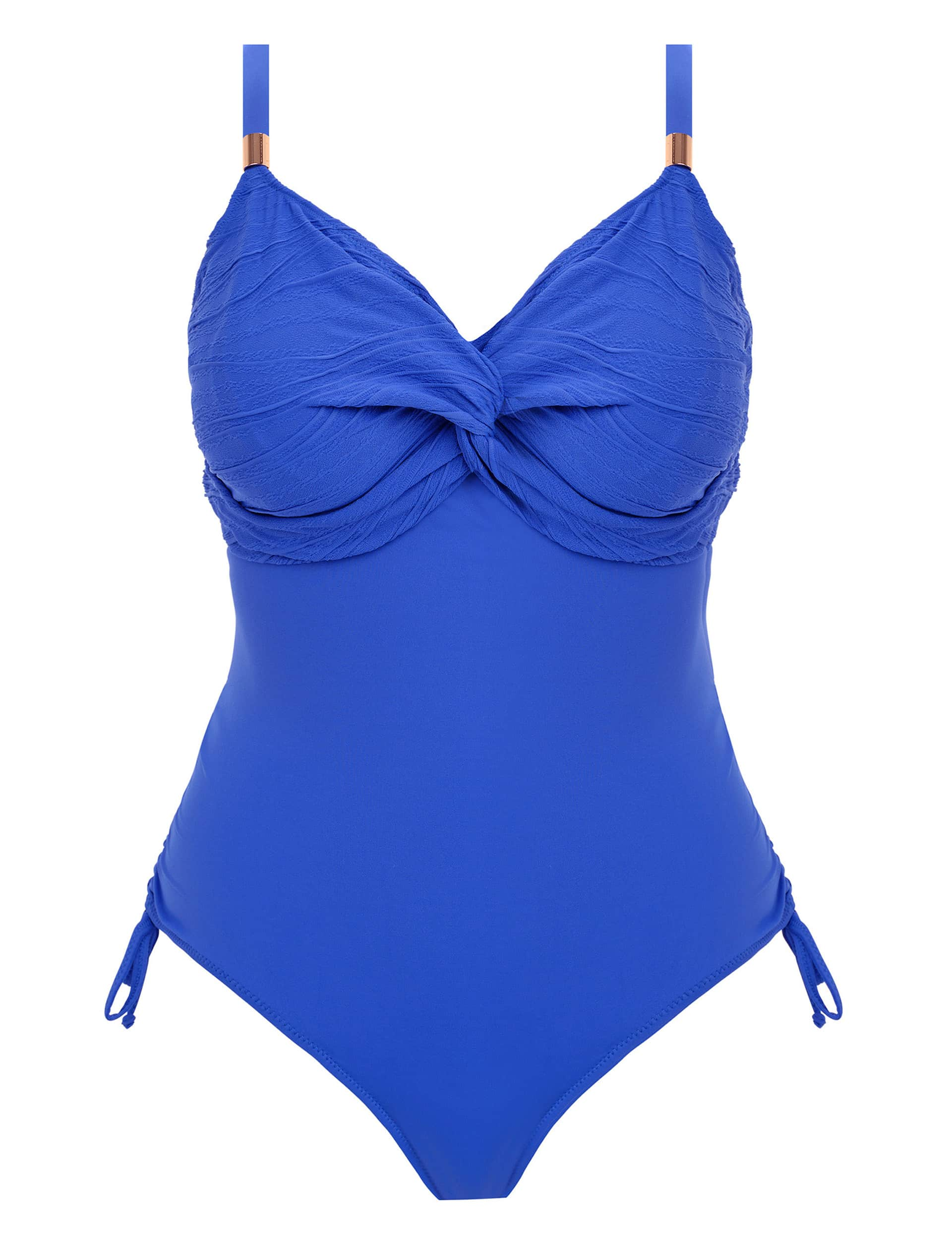 Fantasie Women's Beach Waves Wired Scoop Neck Swimsuit - 38GG - Blue, Blue